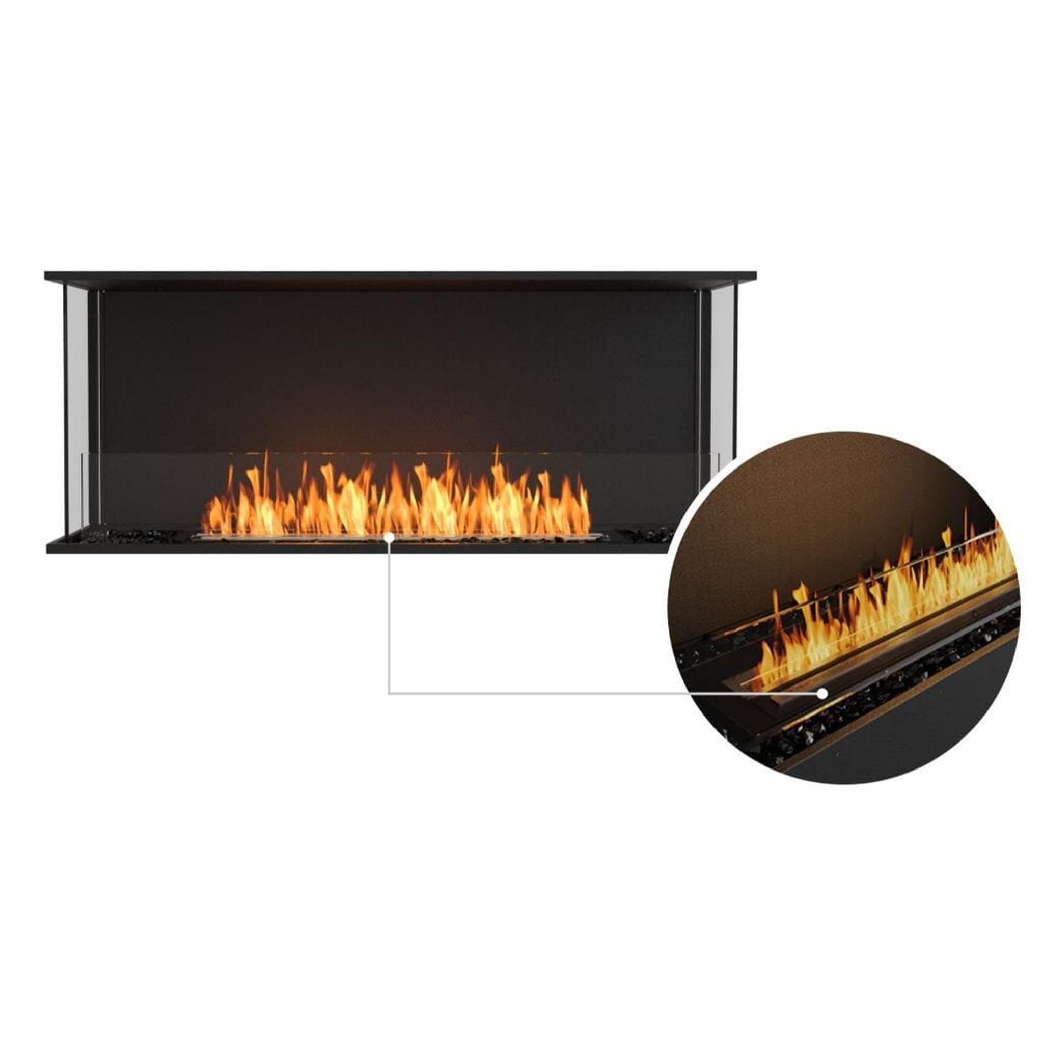 EcoSmart Fire 53" Flex 50BY Bay Ethanol Fireplace Insert with Adjustable Flame by Mad Design Group