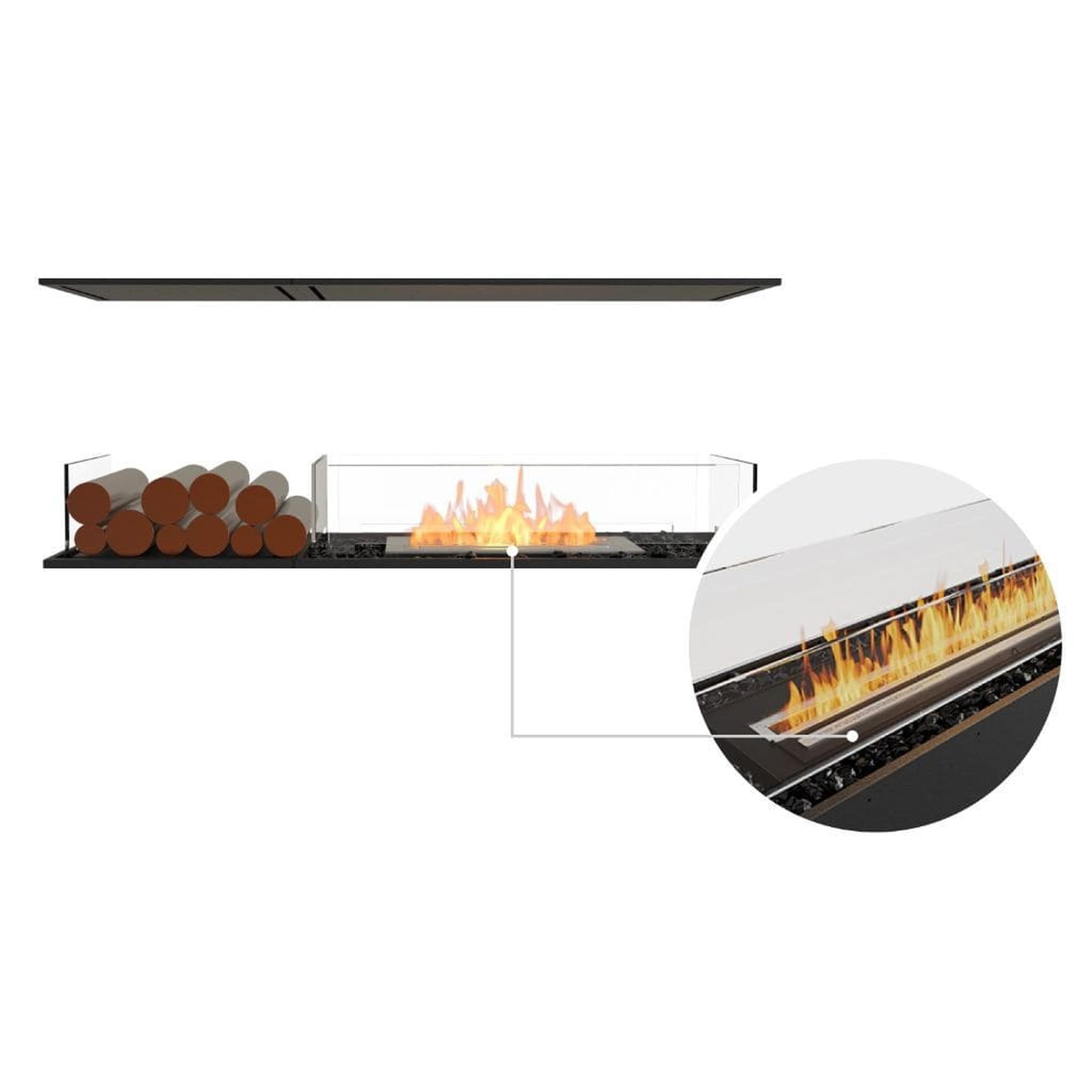 EcoSmart Fire 53" Flex 50IL Island Ethanol Fireplace Insert with Decorative Box and Adjustable Flame by Mad Design Group