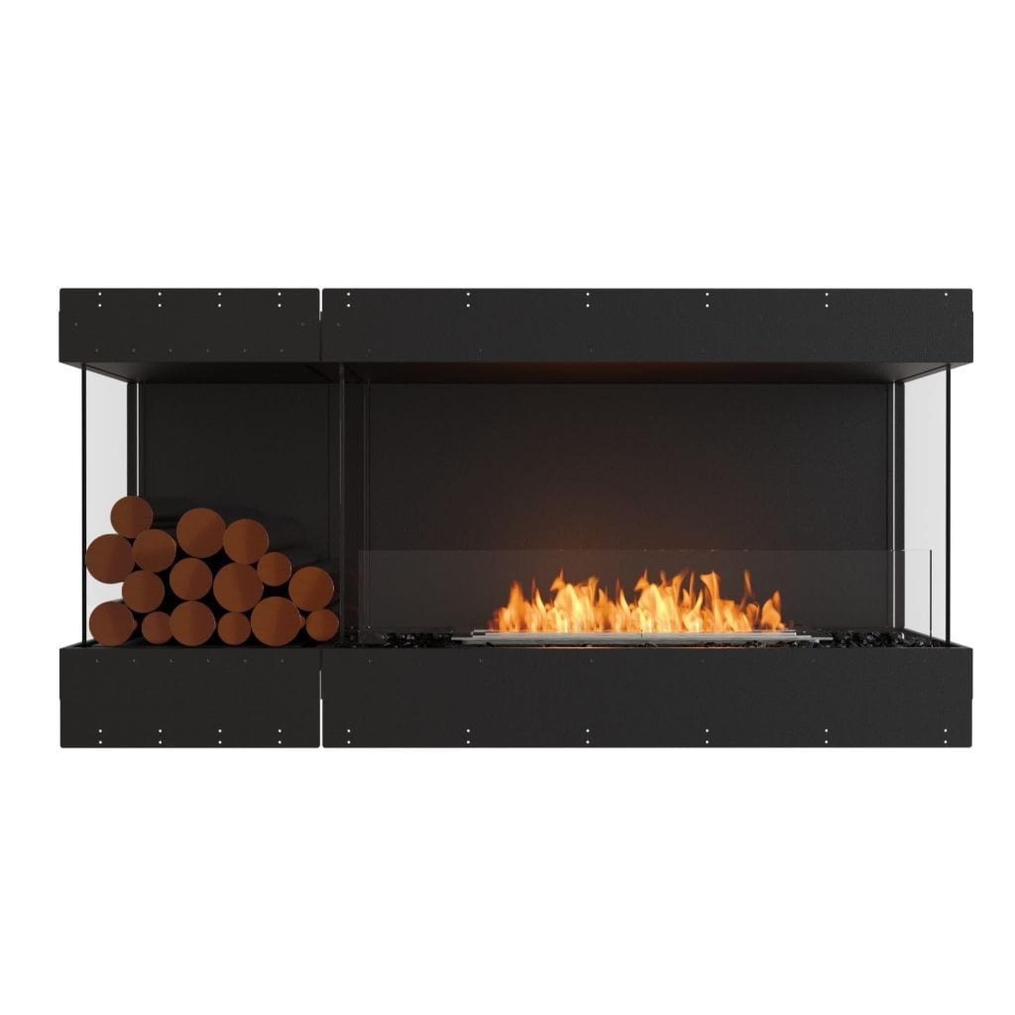 EcoSmart Fire 63" Flex 60BY Bay Ethanol Fireplace Insert with Decorative Box and Adjustable Flame by Mad Design Group