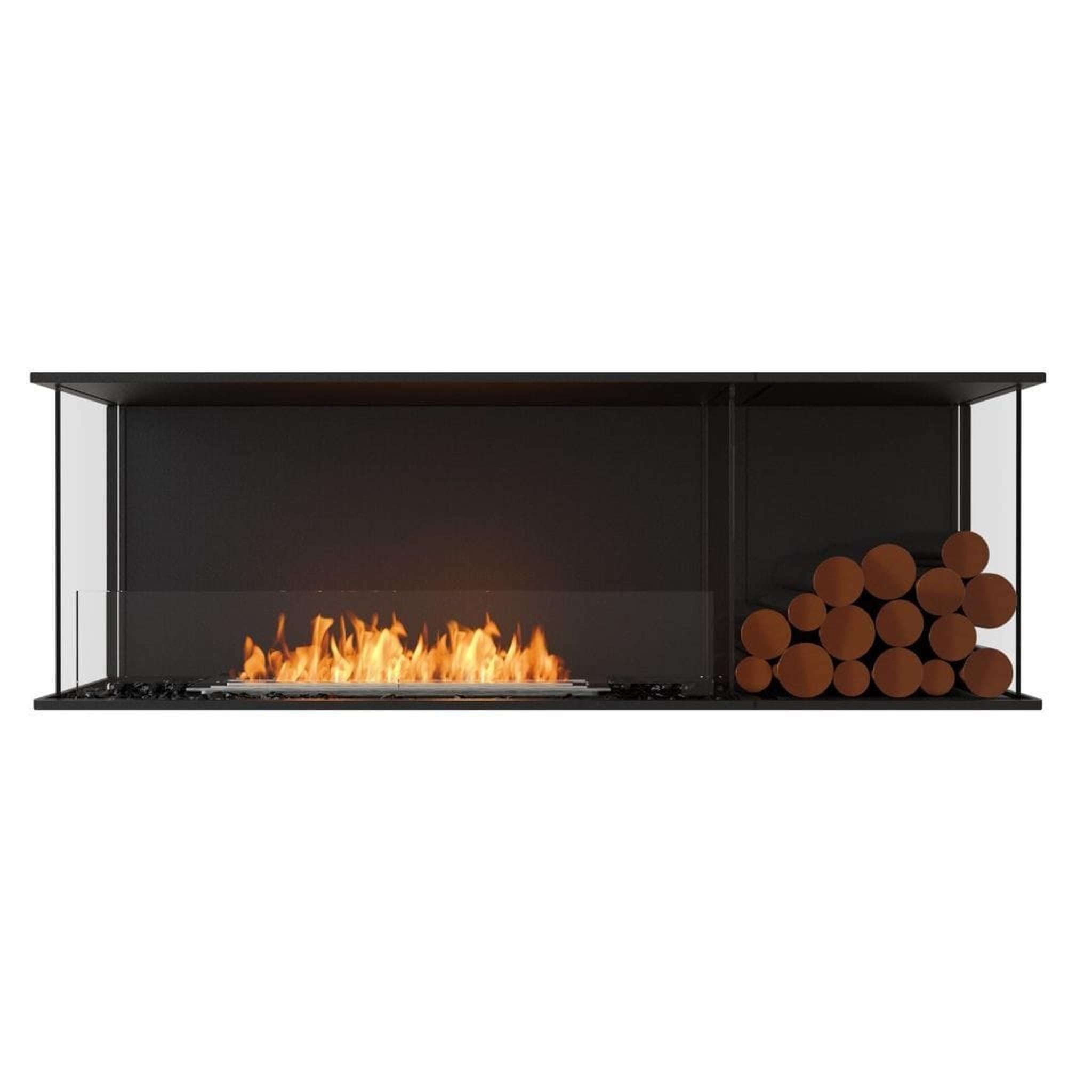 EcoSmart Fire 63" Flex 60BY Bay Ethanol Fireplace Insert with Decorative Box and Adjustable Flame by Mad Design Group