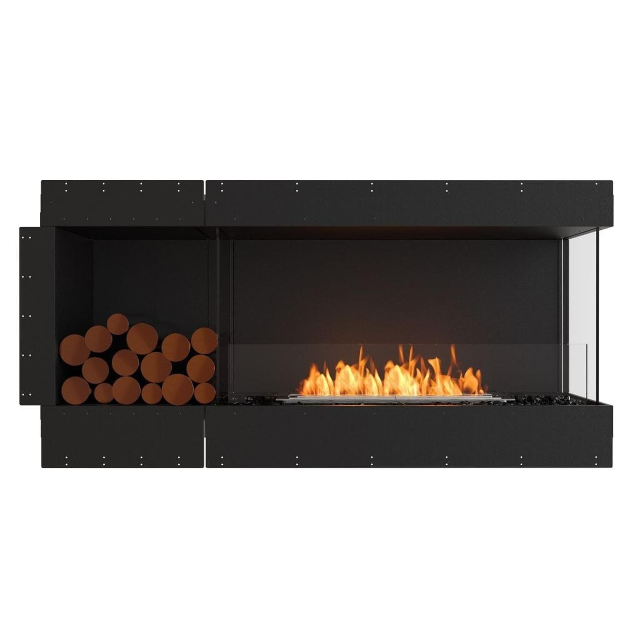 EcoSmart Fire Flex 60LC/60RC 65" Left or Right Corner Ethanol Fireplace Insert with Decorative Box and Adjustable Flame by Mad Design Group