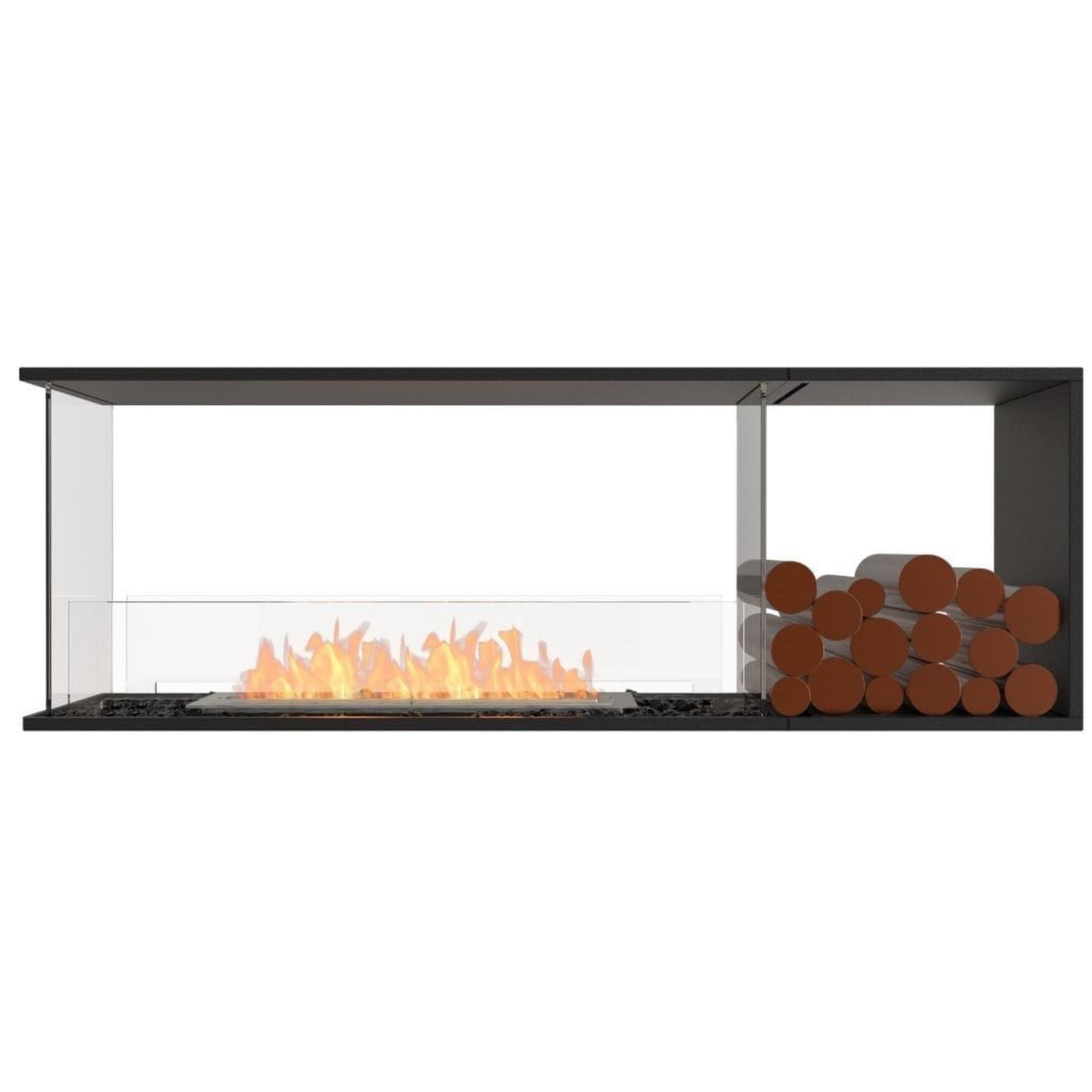 EcoSmart Fire 65" Flex 60PN Peninsula Ethanol Fireplace Insert with Decorative Box and Adjustable Flame by Mad Design Group