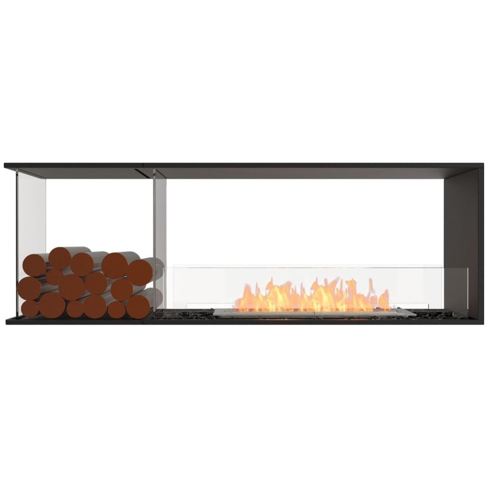 EcoSmart Fire 65" Flex 60PN Peninsula Ethanol Fireplace Insert with Decorative Box and Adjustable Flame by Mad Design Group