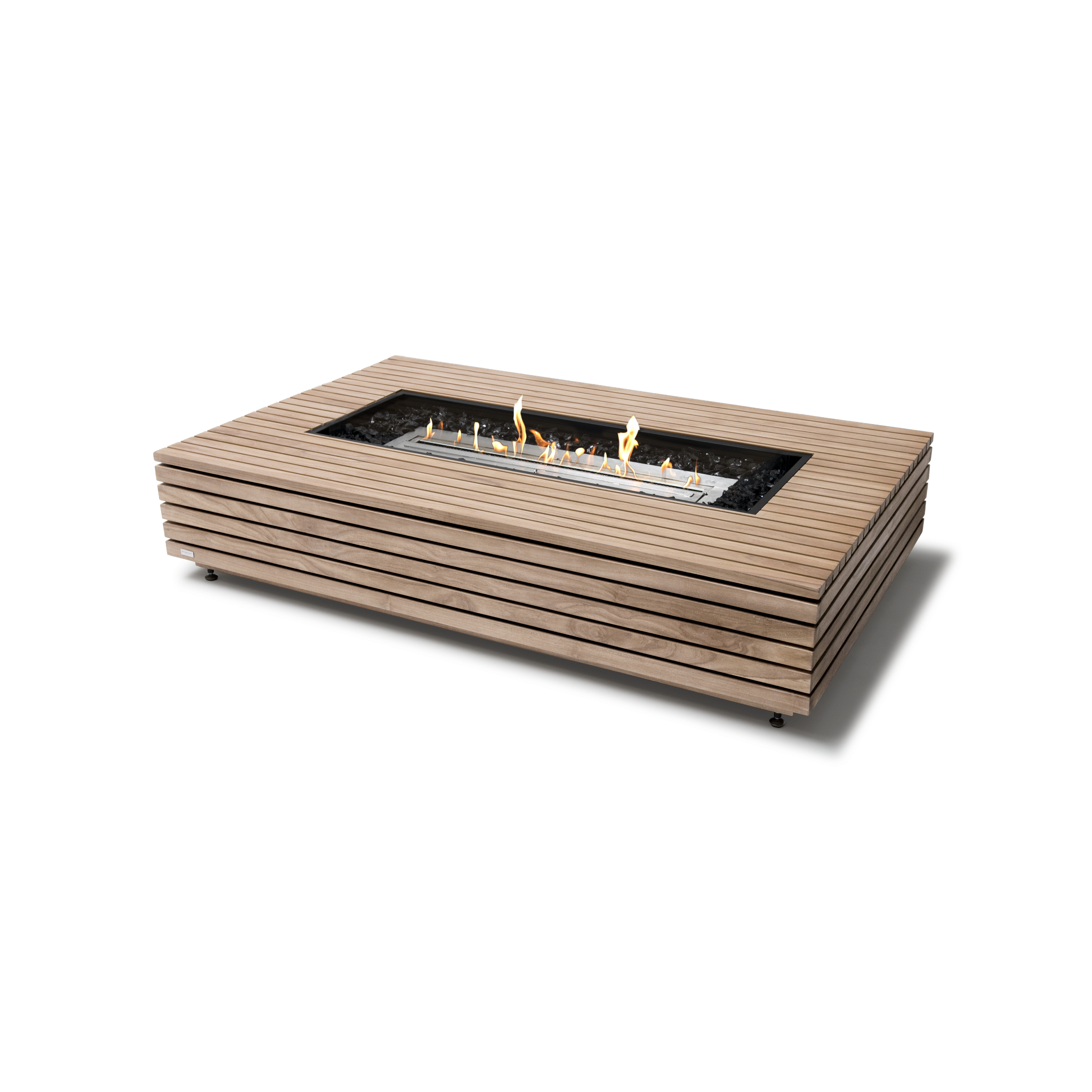 EcoSmart Fire 65" Wharf 65 Indoor/Outdoor Fire Pit Table with Ethanol Burner – Handcrafted Concrete Design by Mad Design Group