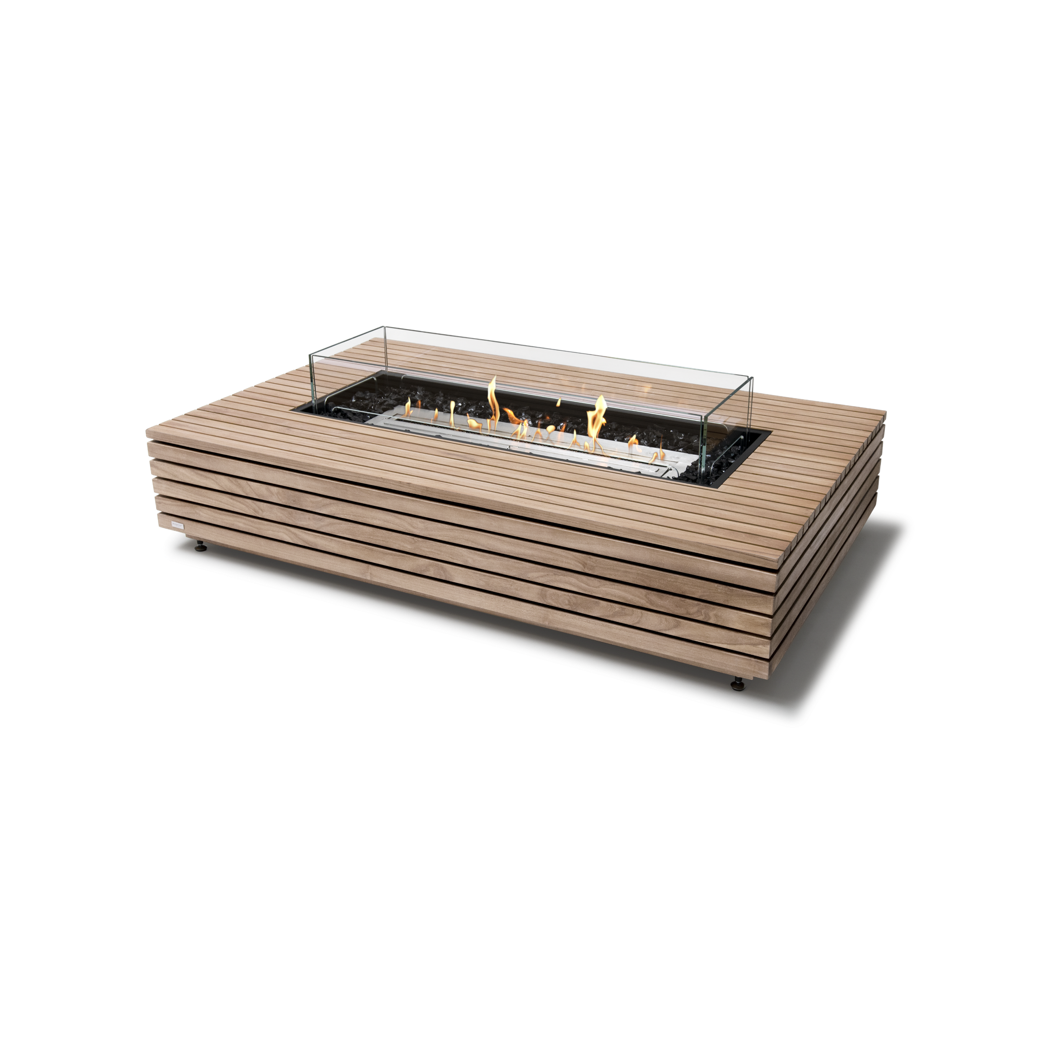 EcoSmart Fire 65" Wharf 65 Indoor/Outdoor Fire Pit Table with Ethanol Burner – Handcrafted Concrete Design by Mad Design Group