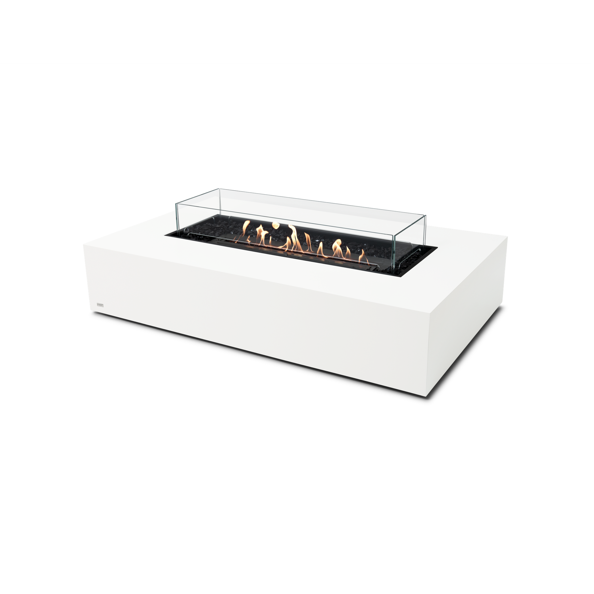 EcoSmart Fire 65" Wharf 65 Indoor/Outdoor Fire Pit Table with Ethanol Burner – Handcrafted Concrete Design by Mad Design Group