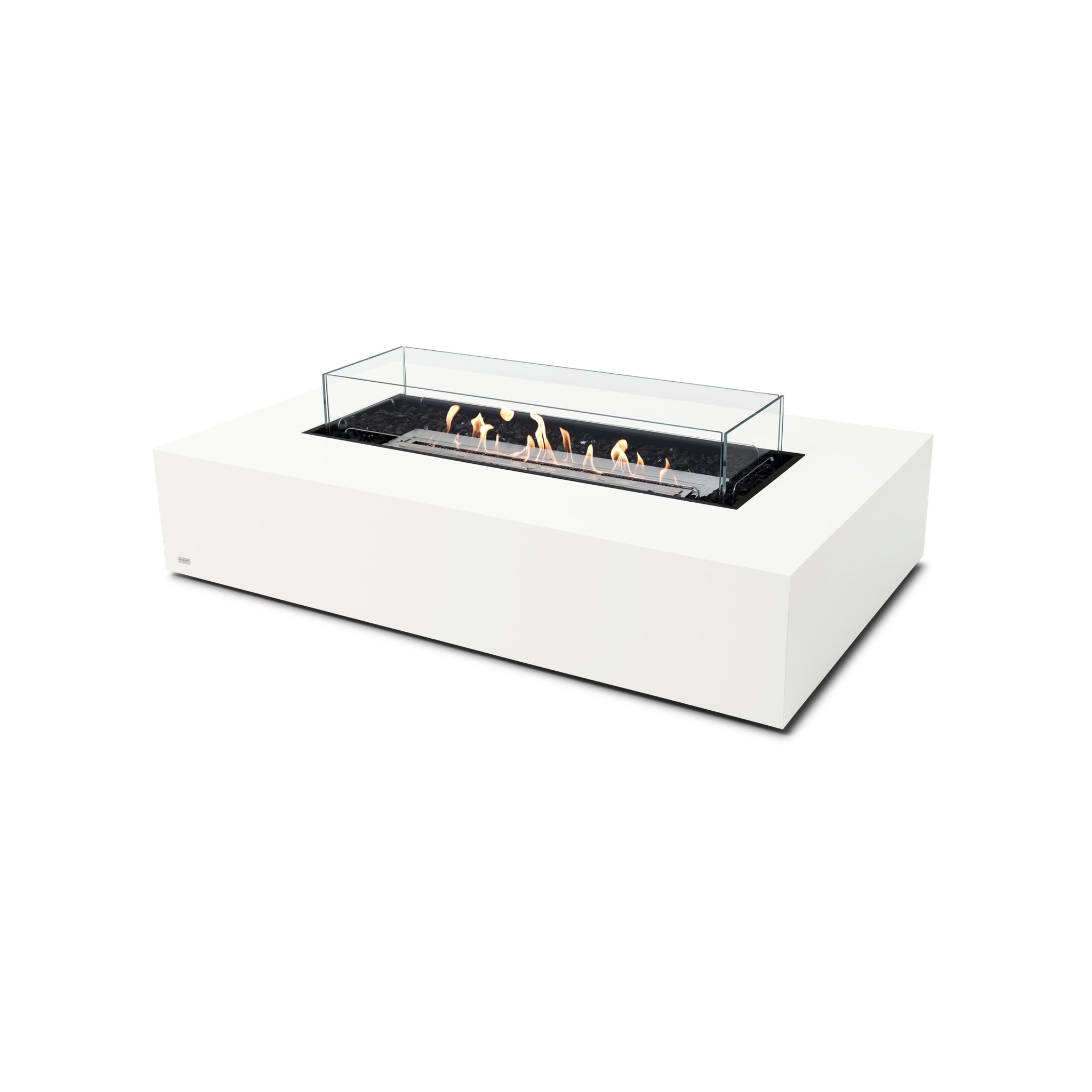 EcoSmart Fire 65" Wharf 65 Indoor/Outdoor Fire Pit Table with Ethanol Burner – Handcrafted Concrete Design by Mad Design Group