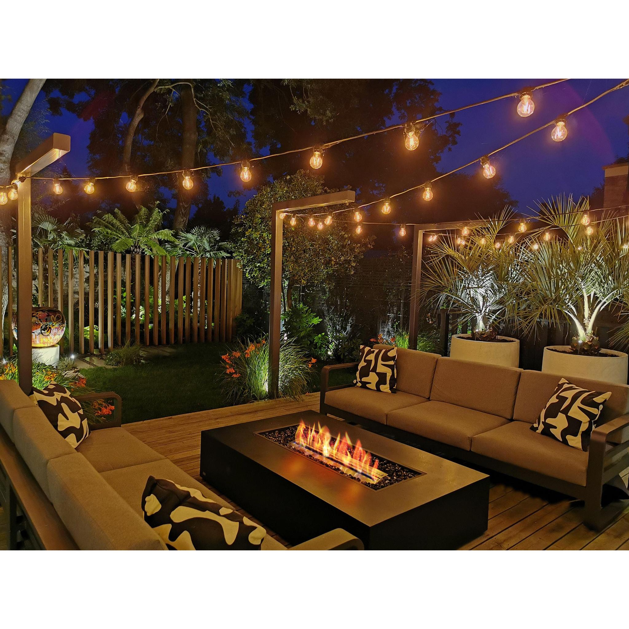 EcoSmart Fire 65" Wharf 65 Outdoor Fire Pit Table with Gas LP/NG Burner – Handcrafted Concrete Design by Mad Design Group