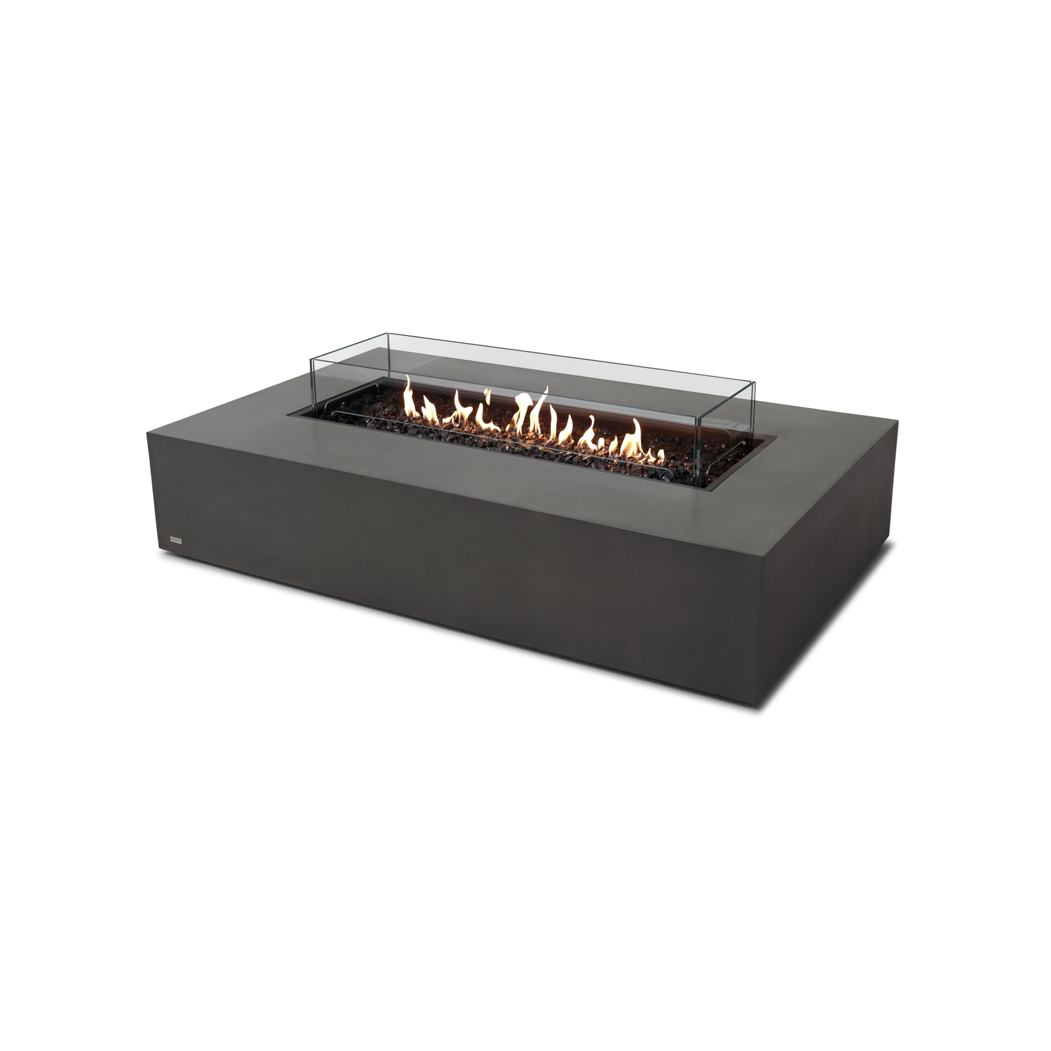 EcoSmart Fire 65" Wharf 65 Outdoor Fire Pit Table with Gas LP/NG Burner – Handcrafted Concrete Design by Mad Design Group