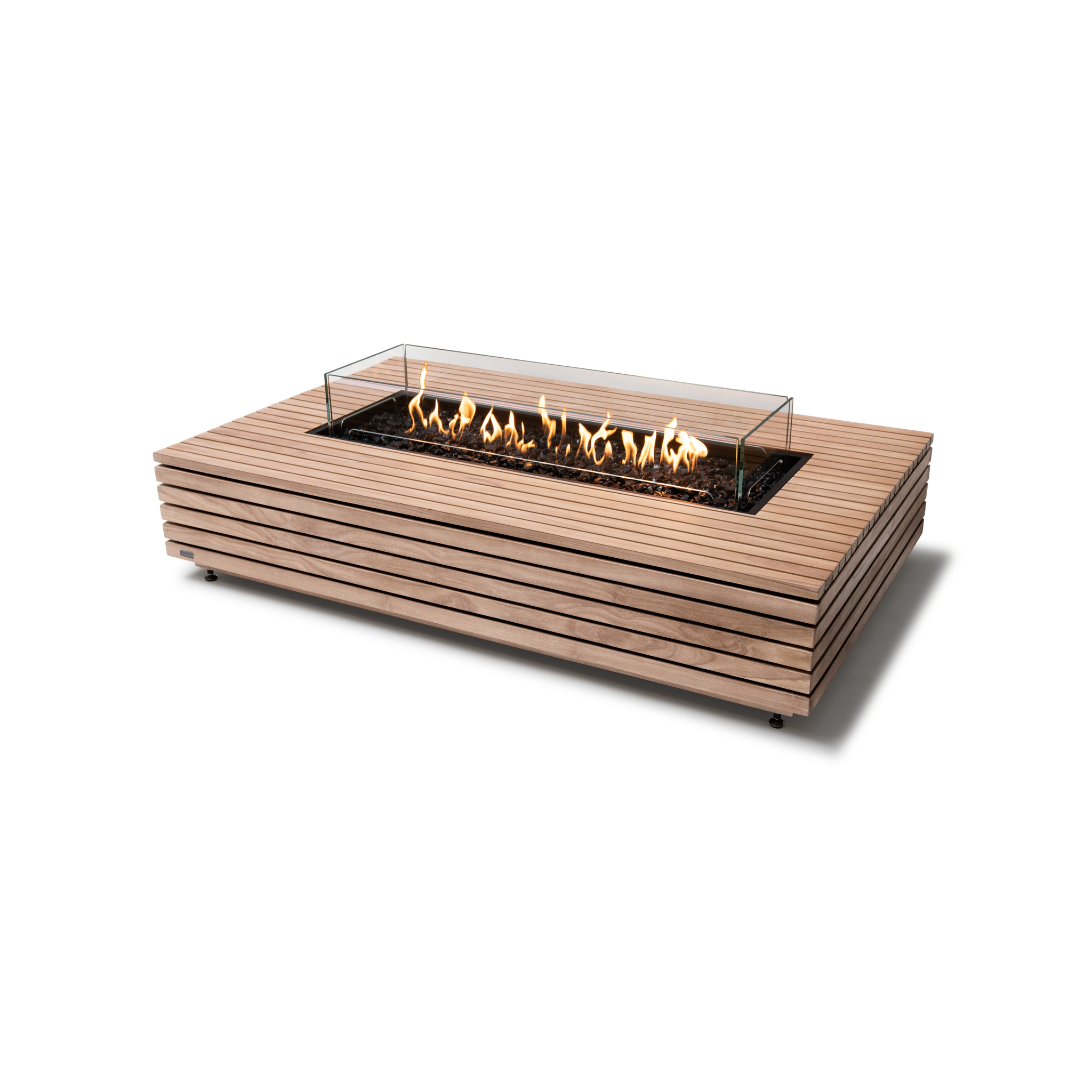 EcoSmart Fire 65" Wharf 65 Outdoor Fire Pit Table with Gas LP/NG Burner – Handcrafted Concrete Design by Mad Design Group
