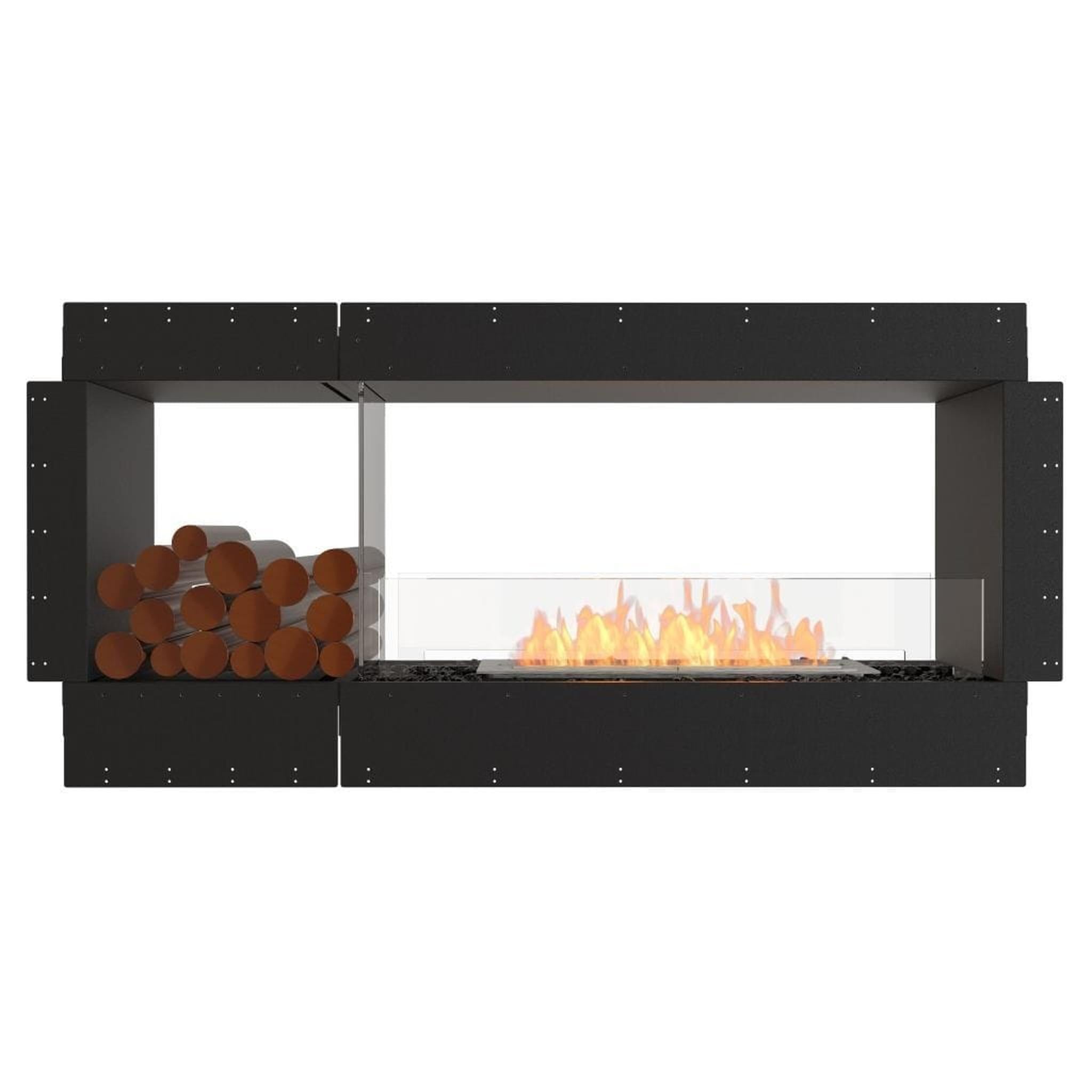 EcoSmart Fire 67" Flex 60DB Double Sided Ethanol Fireplace Insert with Decorative Box and Adjustable Flame by Mad Design Group