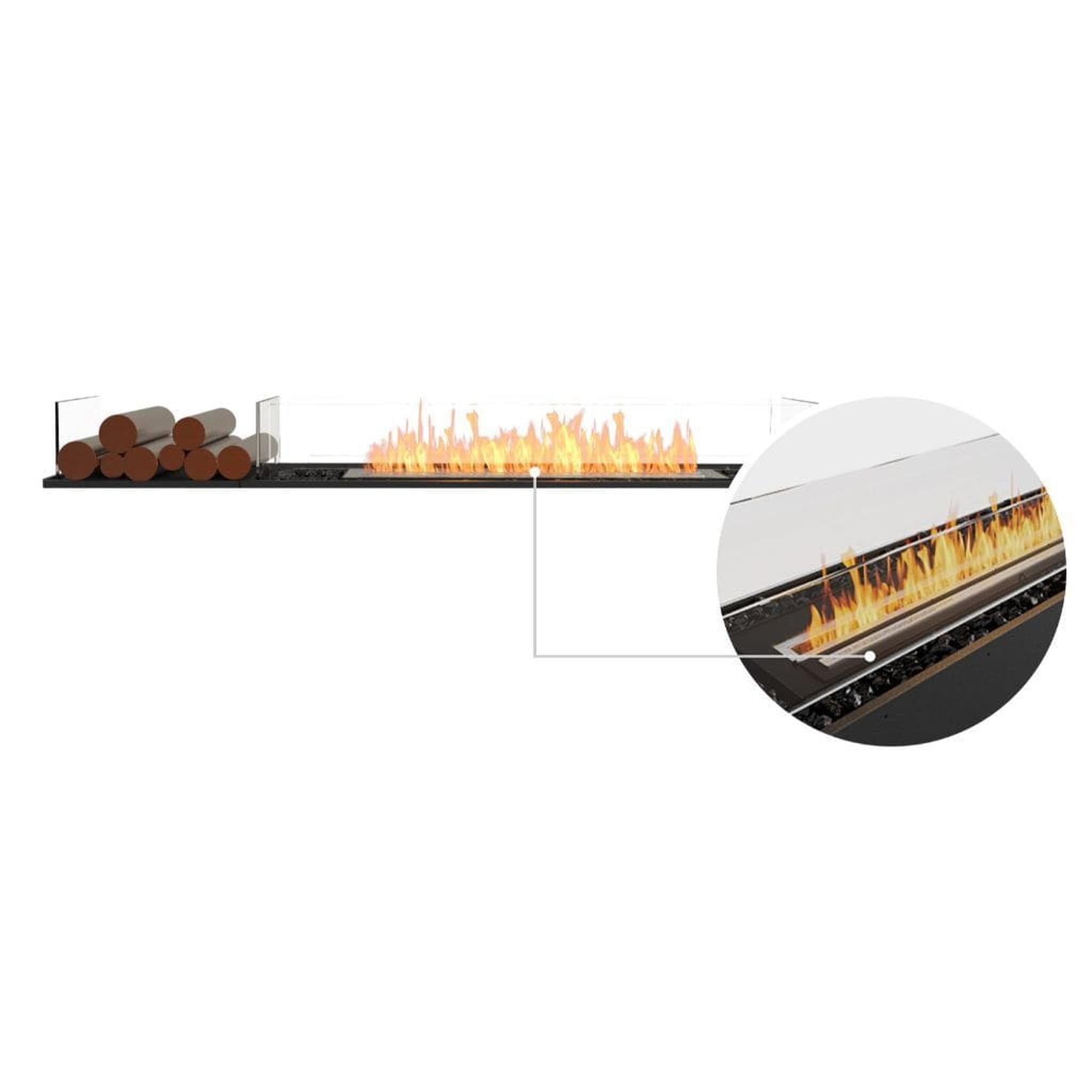 EcoSmart Fire 71" Flex 68BN Bench See-Through Fireplace Insert with Decorative Box by Mad Design Group