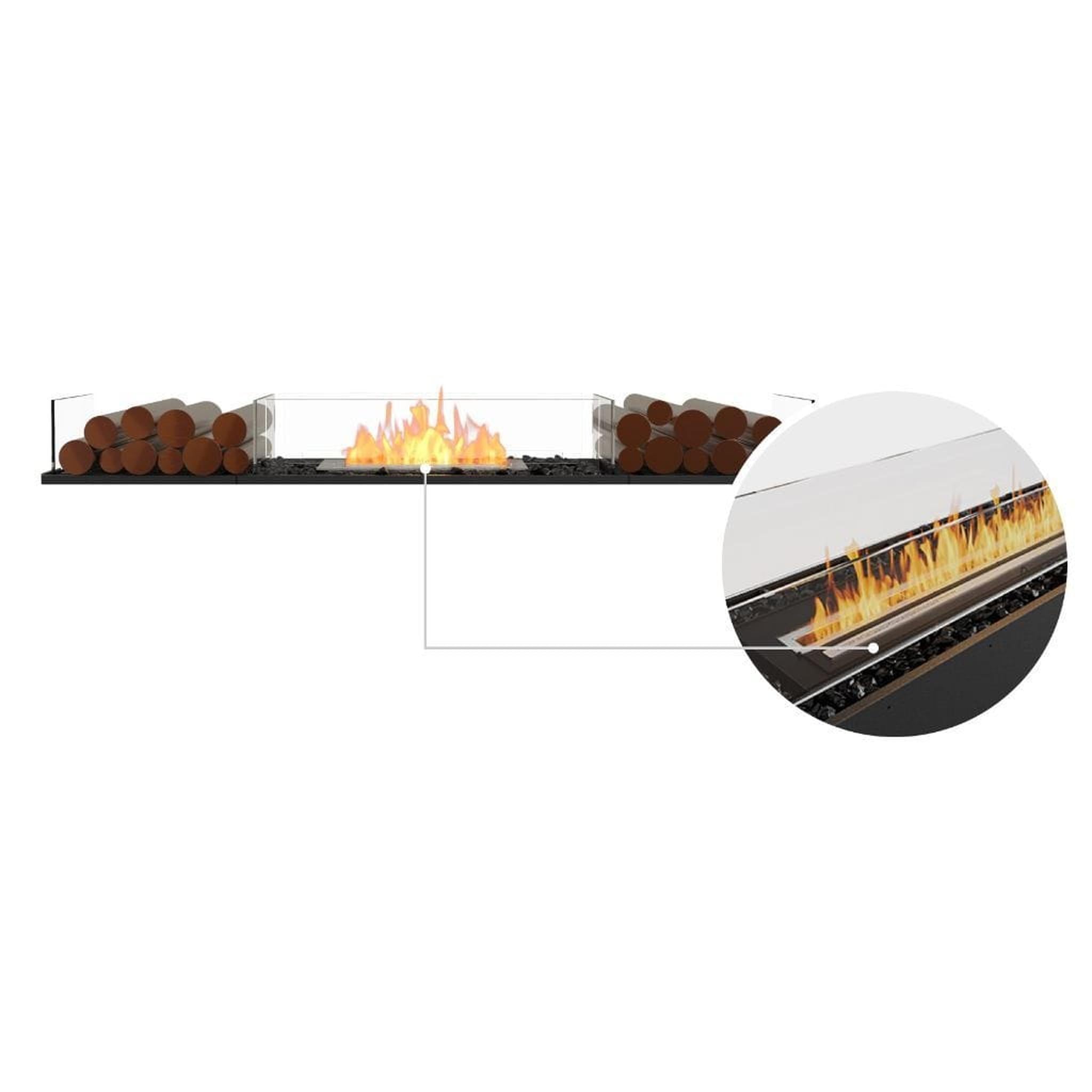 EcoSmart Fire 71" Flex 68BN Bench See-Through Fireplace Insert with Decorative Box by Mad Design Group