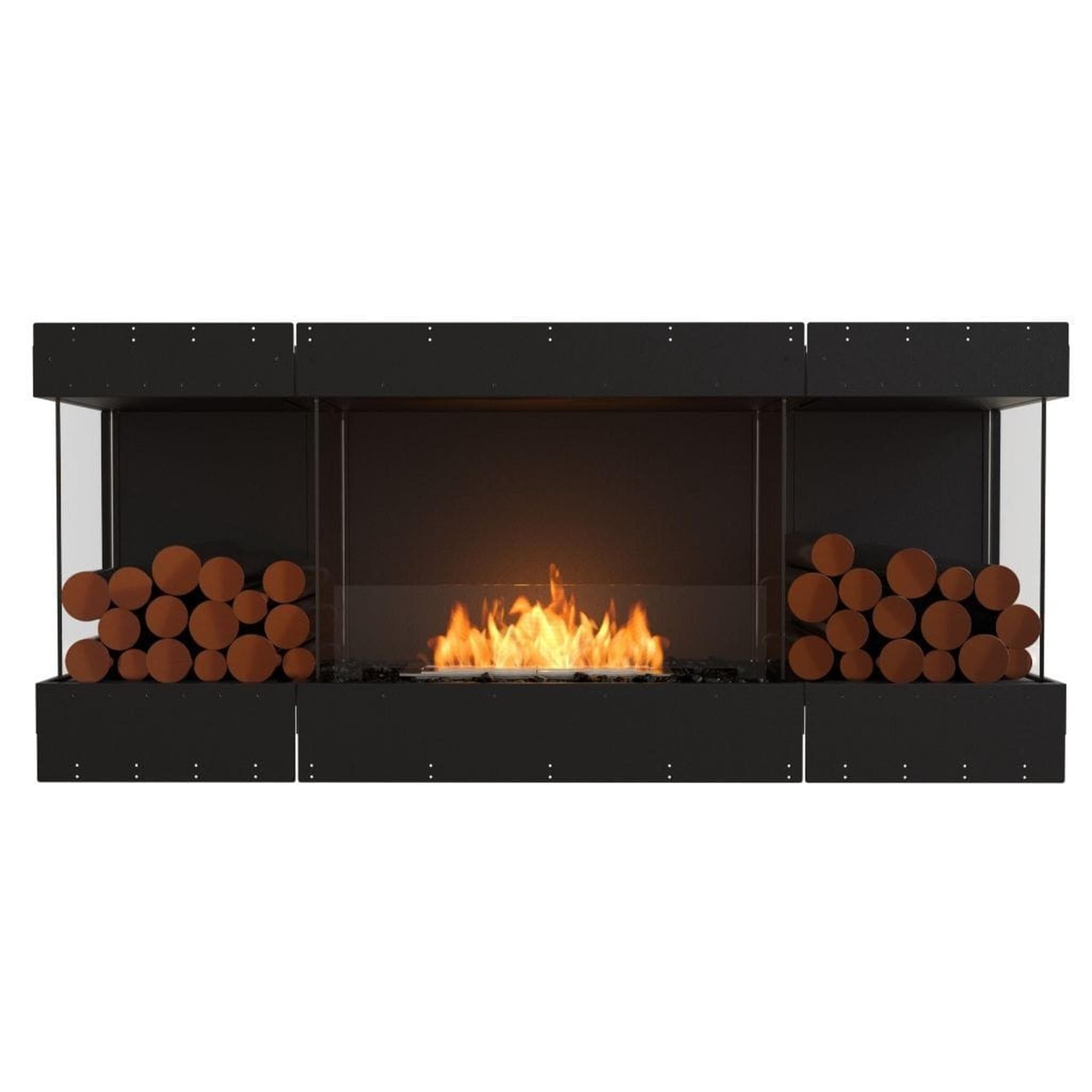 EcoSmart Fire 71" Flex 68BY Bay Ethanol Fireplace Insert with Decorative Box and Adjustable Flame by Mad Design Group