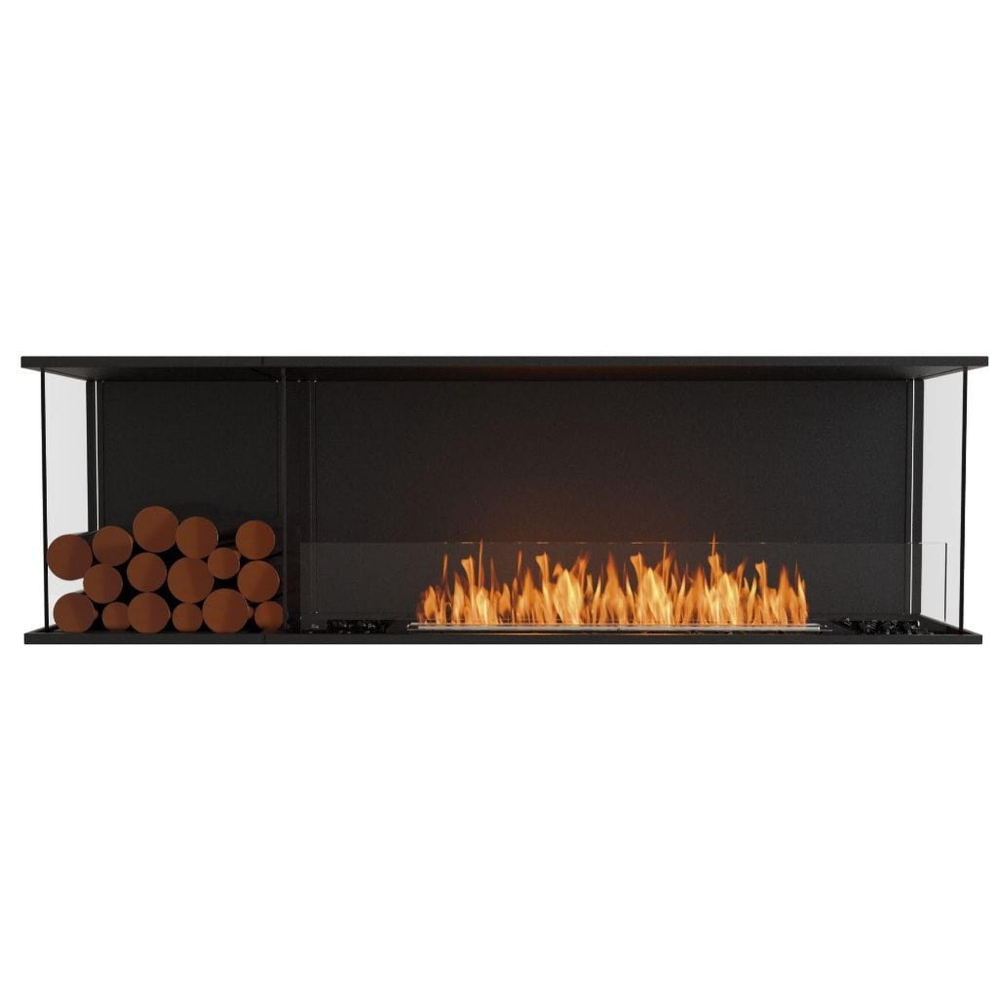 EcoSmart Fire 71" Flex 68BY Bay Ethanol Fireplace Insert with Decorative Box and Adjustable Flame by Mad Design Group