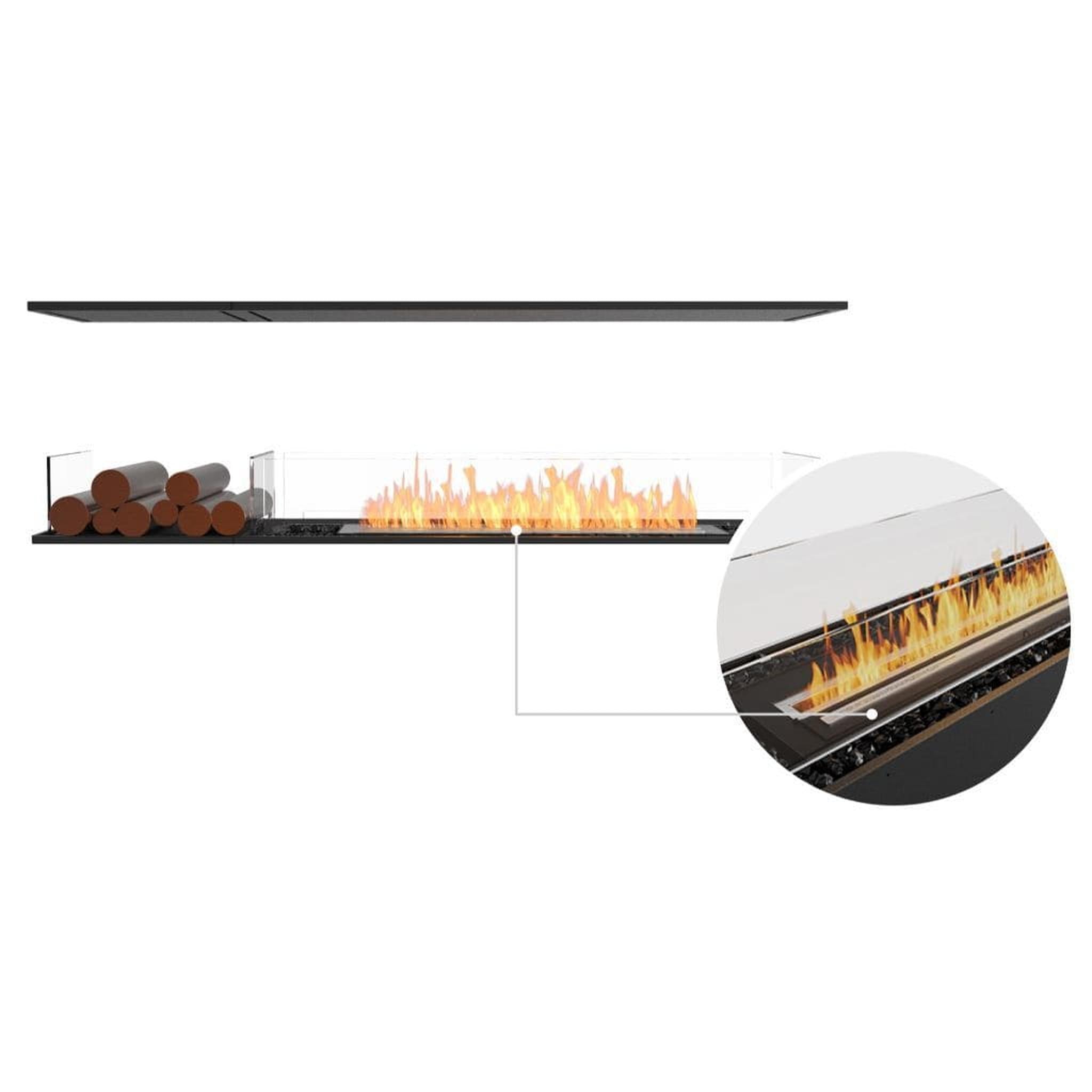 EcoSmart Fire 71" Flex 68IL Island Ethanol Fireplace Insert with Decorative Box and Adjustable Flame by Mad Design Group