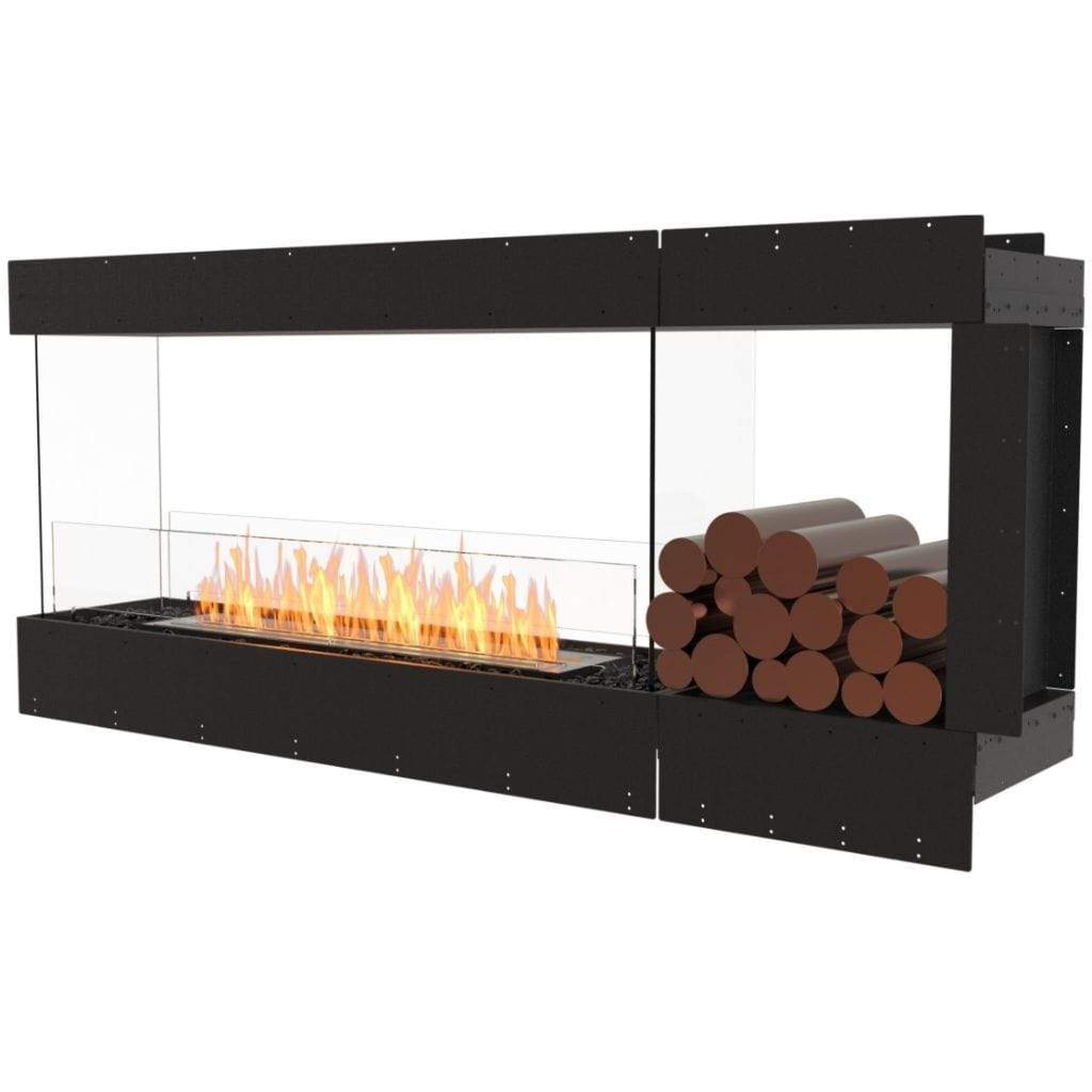 EcoSmart Fire 73" Flex 68PN Peninsula Ethanol Fireplace Insert with Decorative Box and Adjustable Flame by Mad Design Group