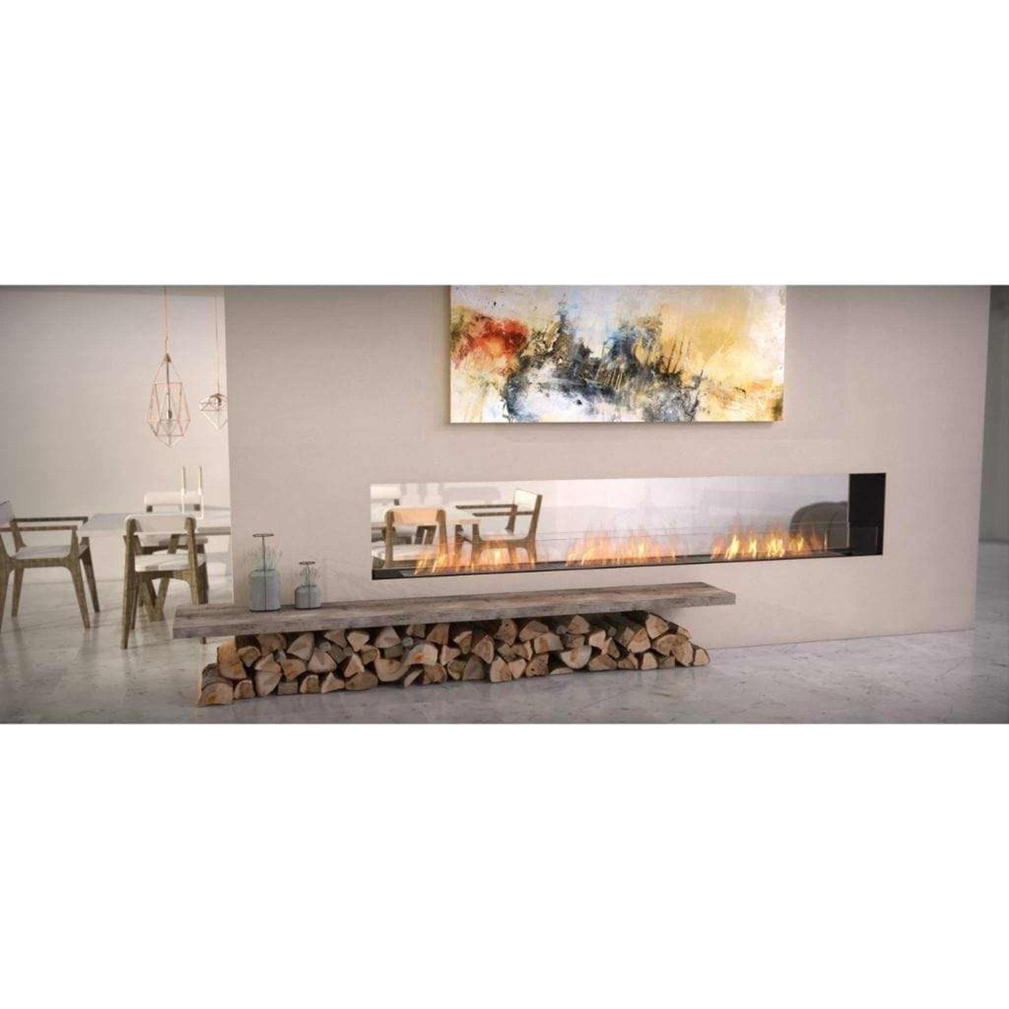 EcoSmart Fire 76" Flex 68DB Double Sided Ethanol Fireplace Insert with Adjustable Flame by Mad Design Group