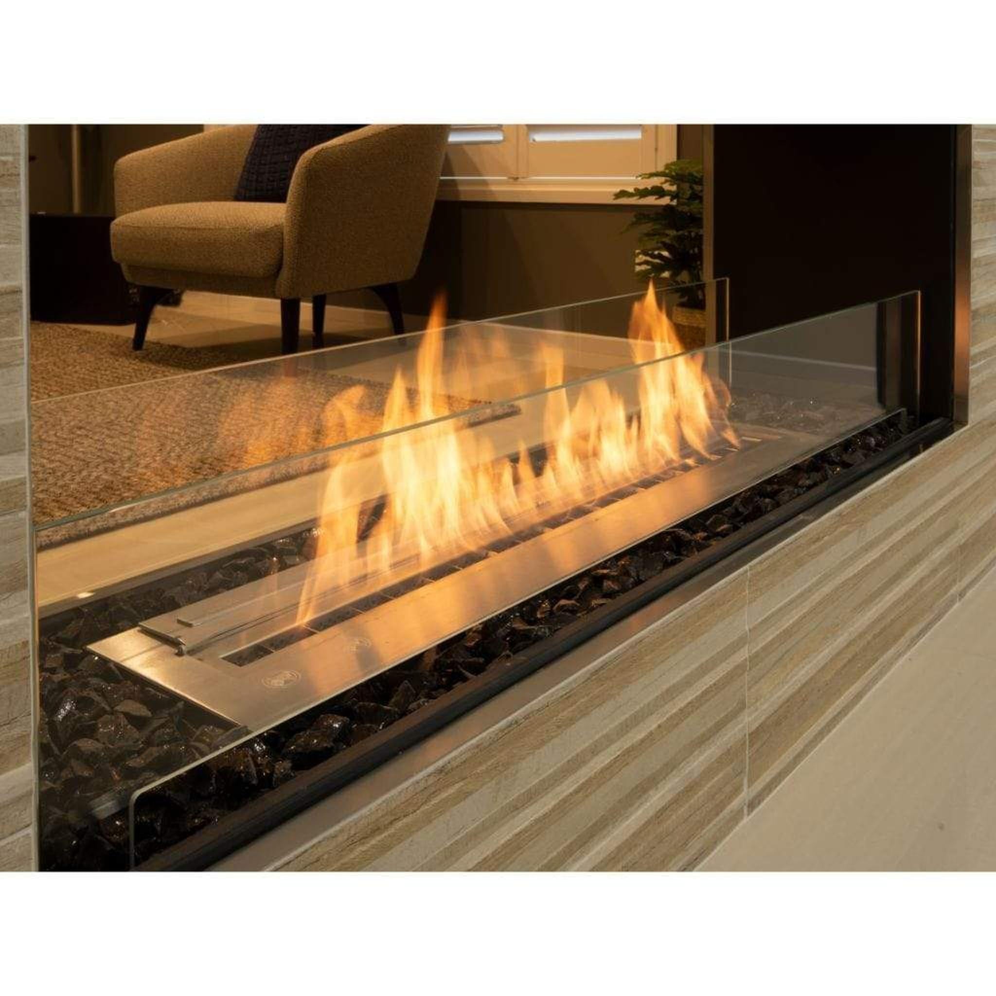 EcoSmart Fire 76" Flex 68DB Double Sided Ethanol Fireplace Insert with Adjustable Flame by Mad Design Group