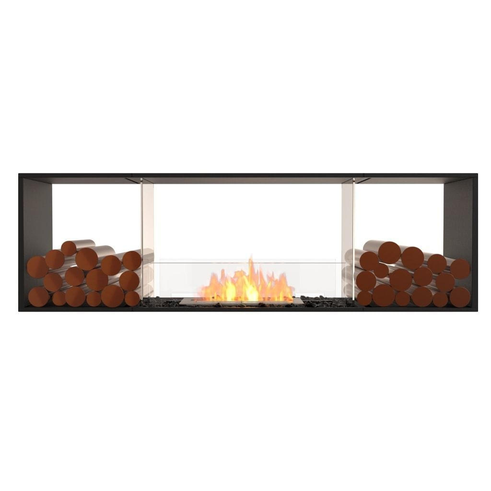 EcoSmart Fire 76" Flex 68DB Double Sided Ethanol Fireplace Insert with Decorative Box and Adjustable Flame by Mad Design Group