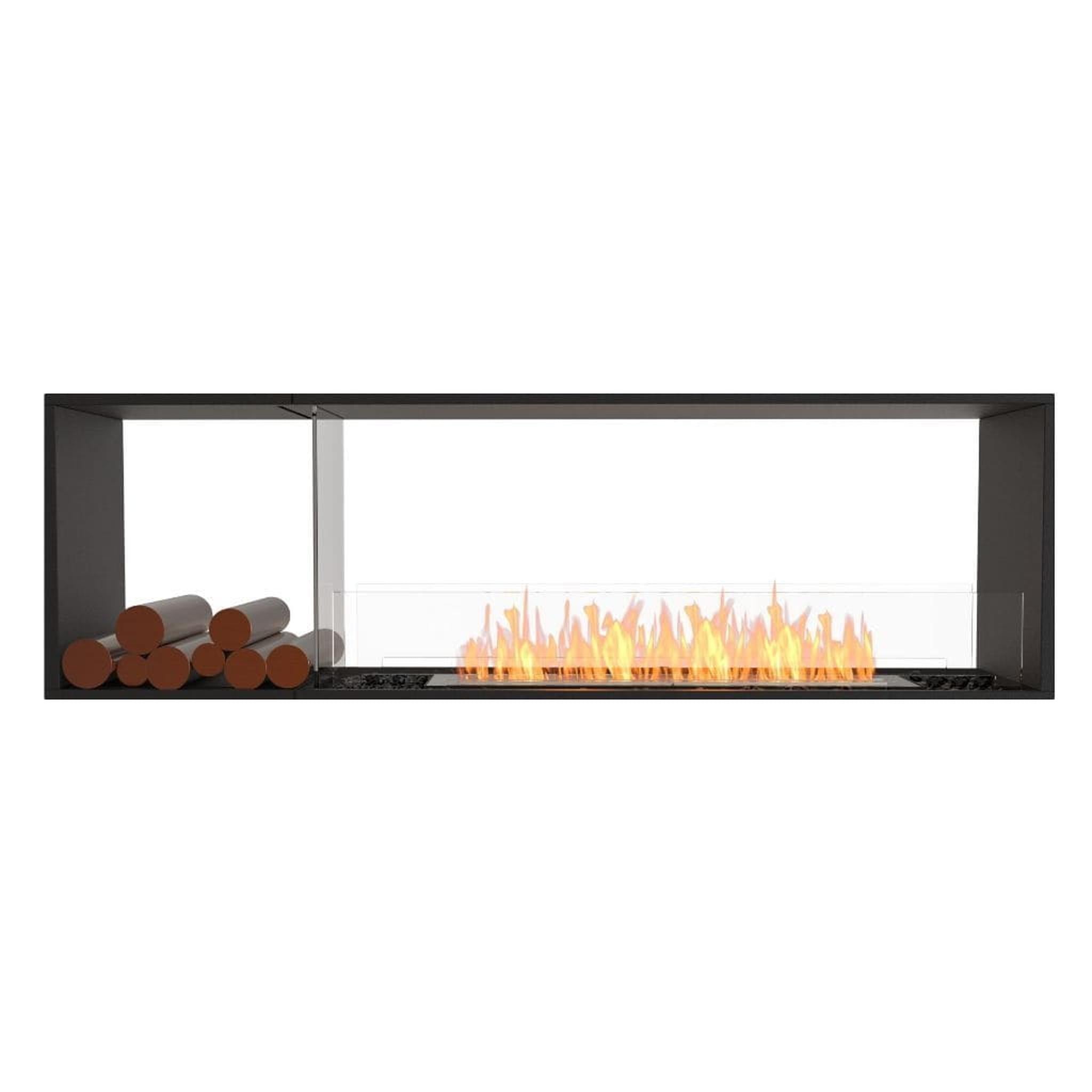 EcoSmart Fire 76" Flex 68DB Double Sided Ethanol Fireplace Insert with Decorative Box and Adjustable Flame by Mad Design Group