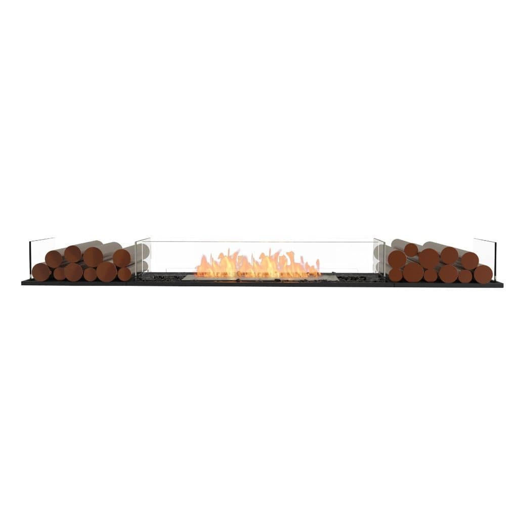 EcoSmart Fire 81" Flex 78BN Bench See-Through Ethanol Fireplace Insert with Decorative Box by Mad Design Group