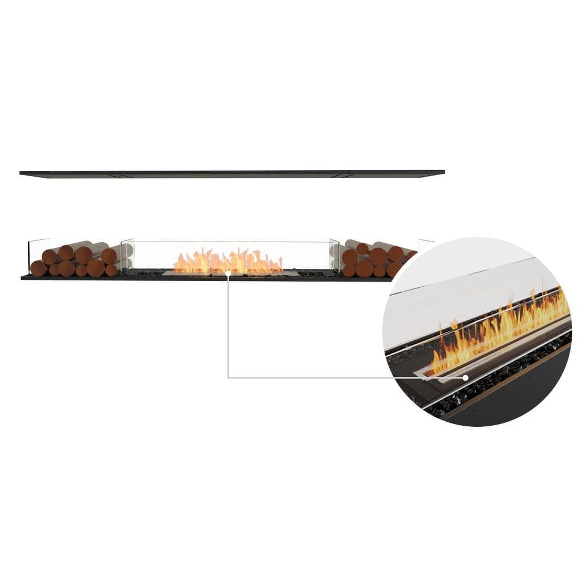 EcoSmart Fire 81" Flex 78IL Island Ethanol Fireplace Insert with Decorative Box and Adjustable Flame by Mad Design Group