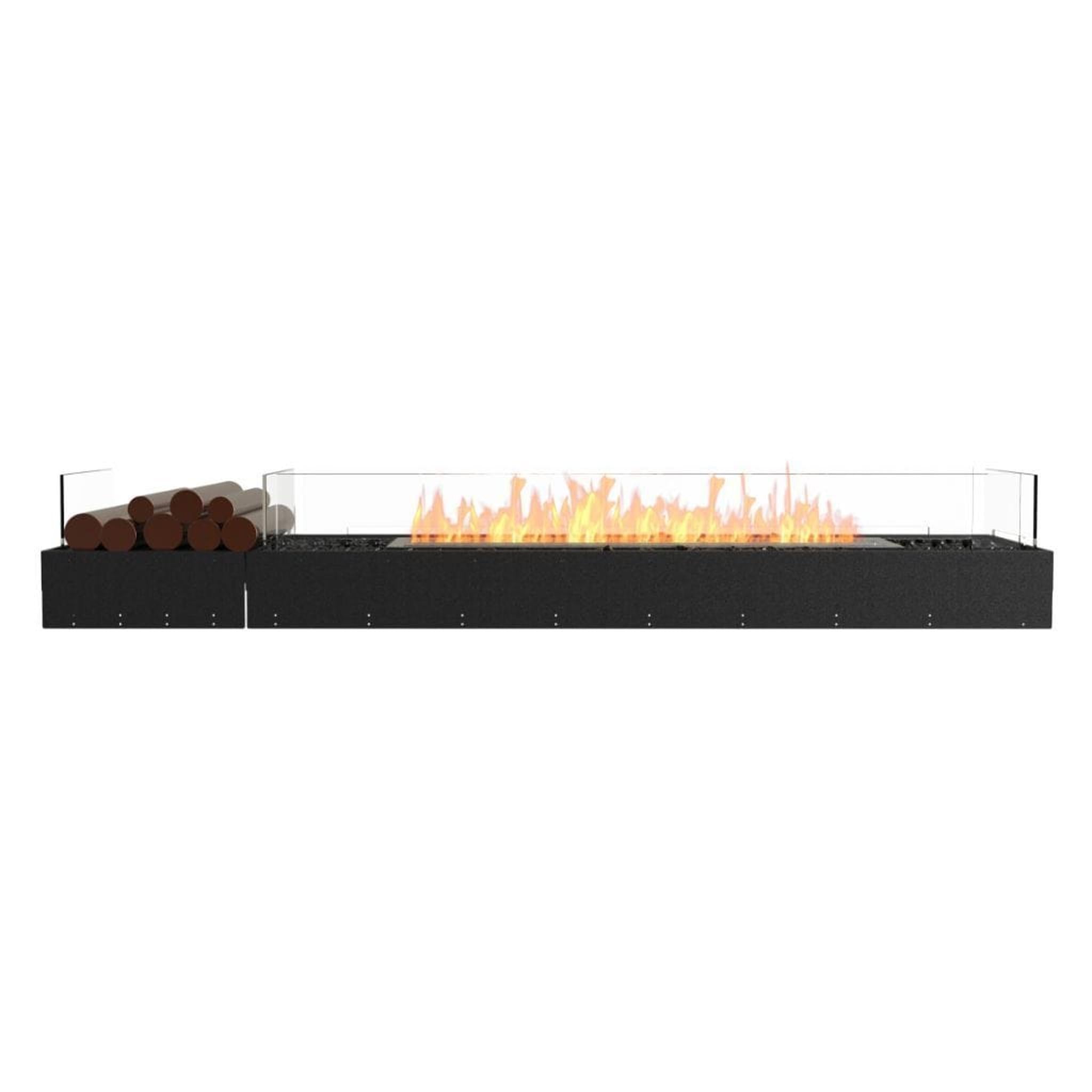 EcoSmart Fire 89" Flex 86BN Bench See-Through Ethanol Fireplace Insert with Decorative Box by Mad Design Group
