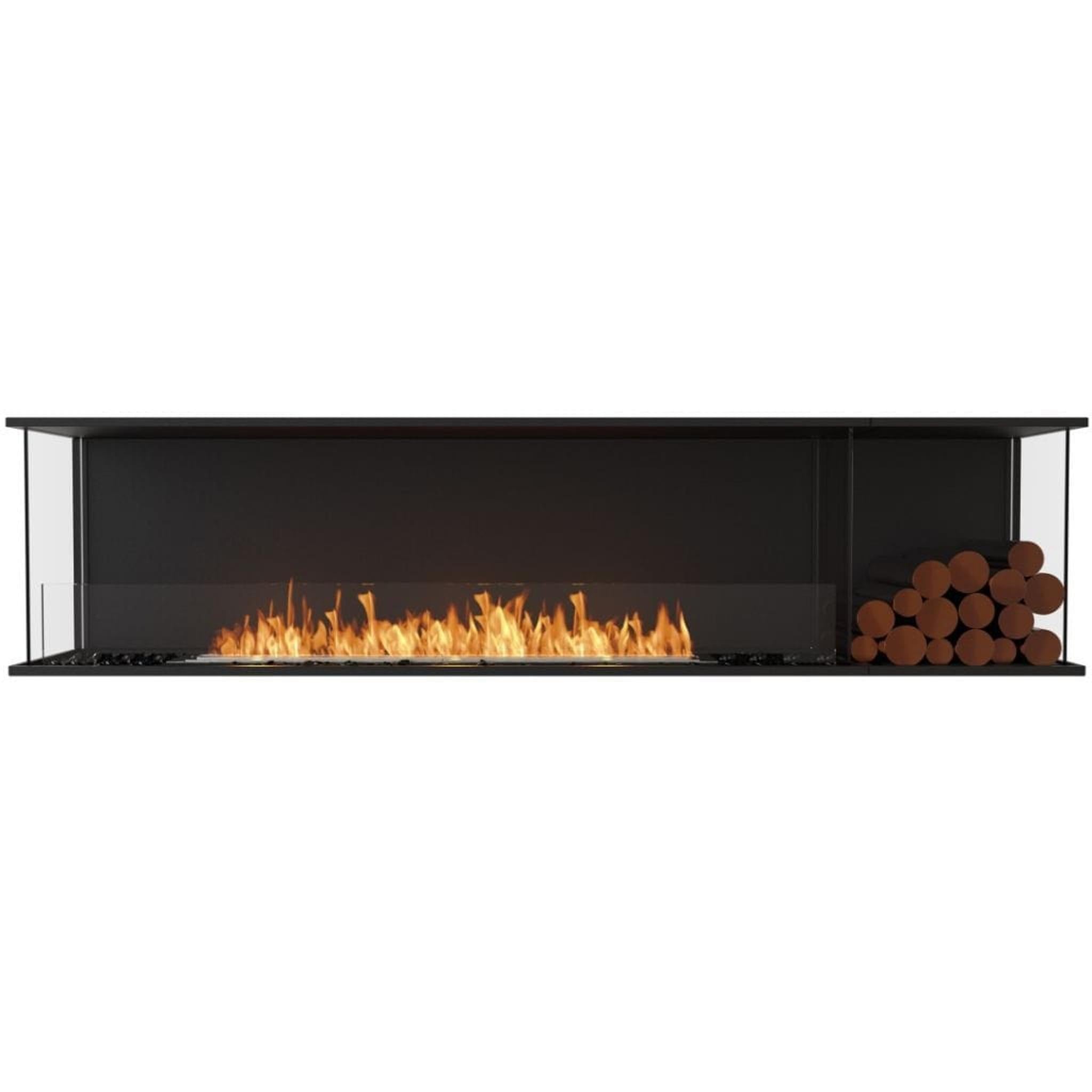 EcoSmart Fire 89" Flex 86BY Bay Ethanol Fireplace Insert with Decorative Box and Adjustable Flame by Mad Design Group