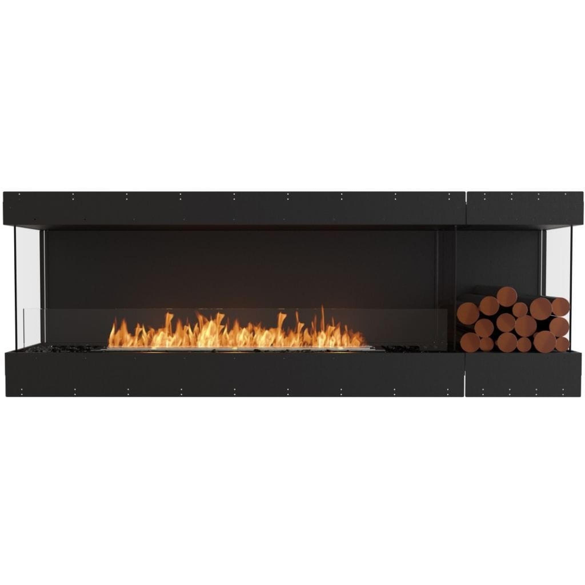 EcoSmart Fire 89" Flex 86BY Bay Ethanol Fireplace Insert with Decorative Box and Adjustable Flame by Mad Design Group