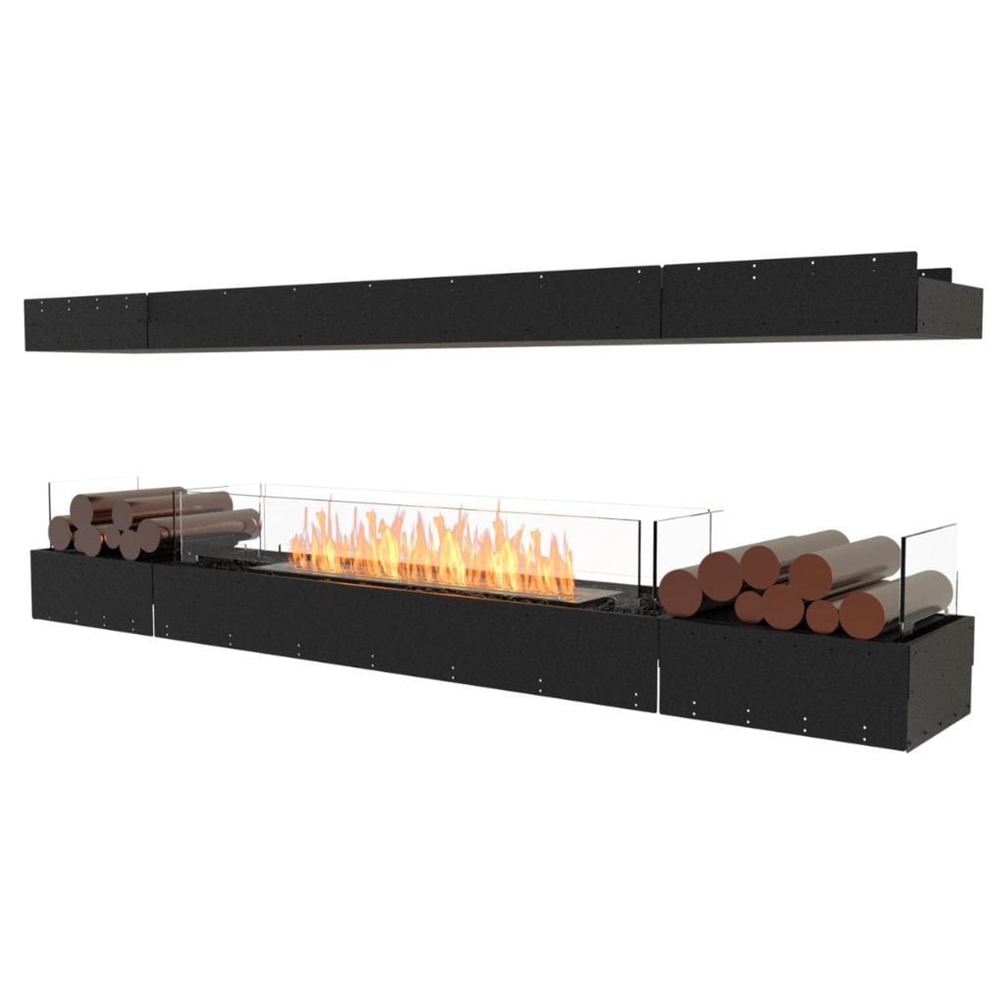 EcoSmart Fire 89" Flex 86IL Island Ethanol Fireplace Insert with Decorative Box and Adjustable Flame by Mad Design Group