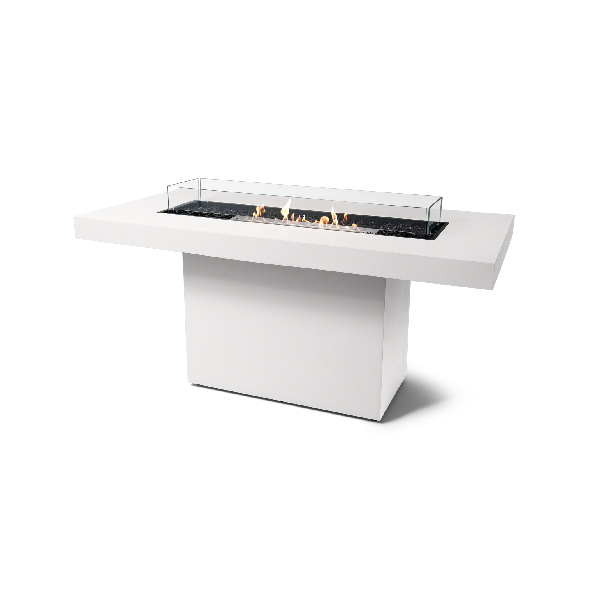 EcoSmart Fire 89" Gin 90 Bar Height Fire Pit Table with Ethanol Burner – Handcrafted Concrete Design by Mad Design Group