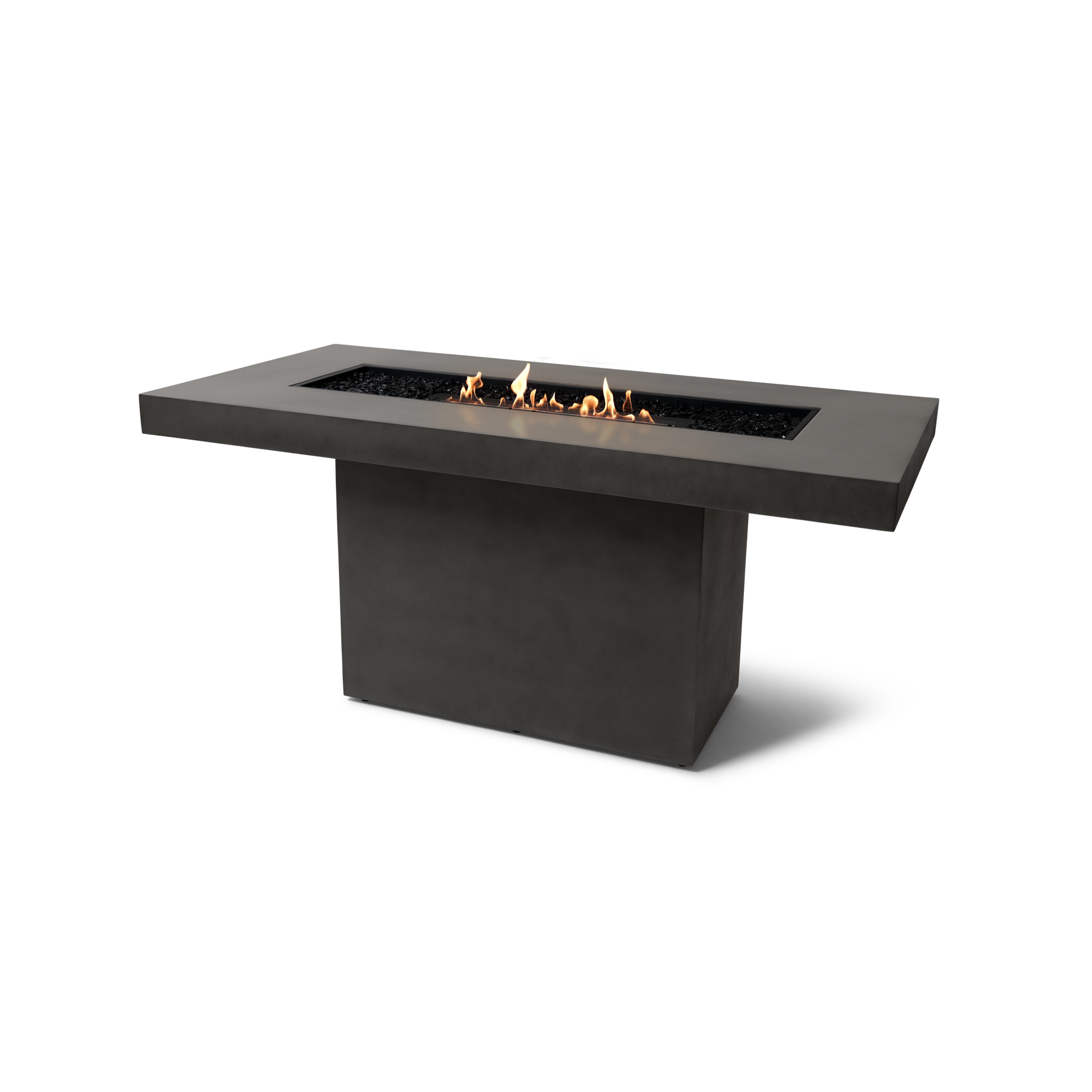 EcoSmart Fire 89" Gin 90 Bar Height Fire Pit Table with Ethanol Burner – Handcrafted Concrete Design by Mad Design Group