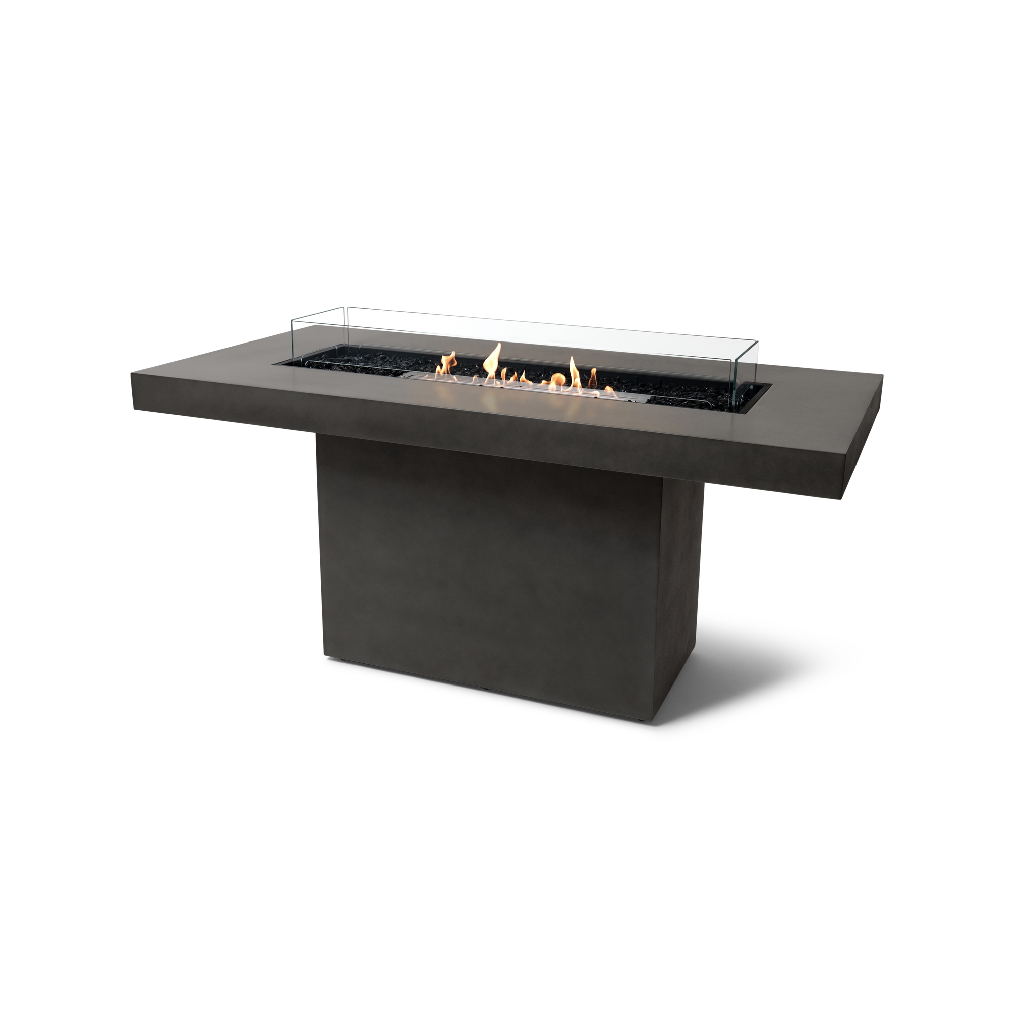 EcoSmart Fire 89" Gin 90 Bar Height Fire Pit Table with Ethanol Burner – Handcrafted Concrete Design by Mad Design Group