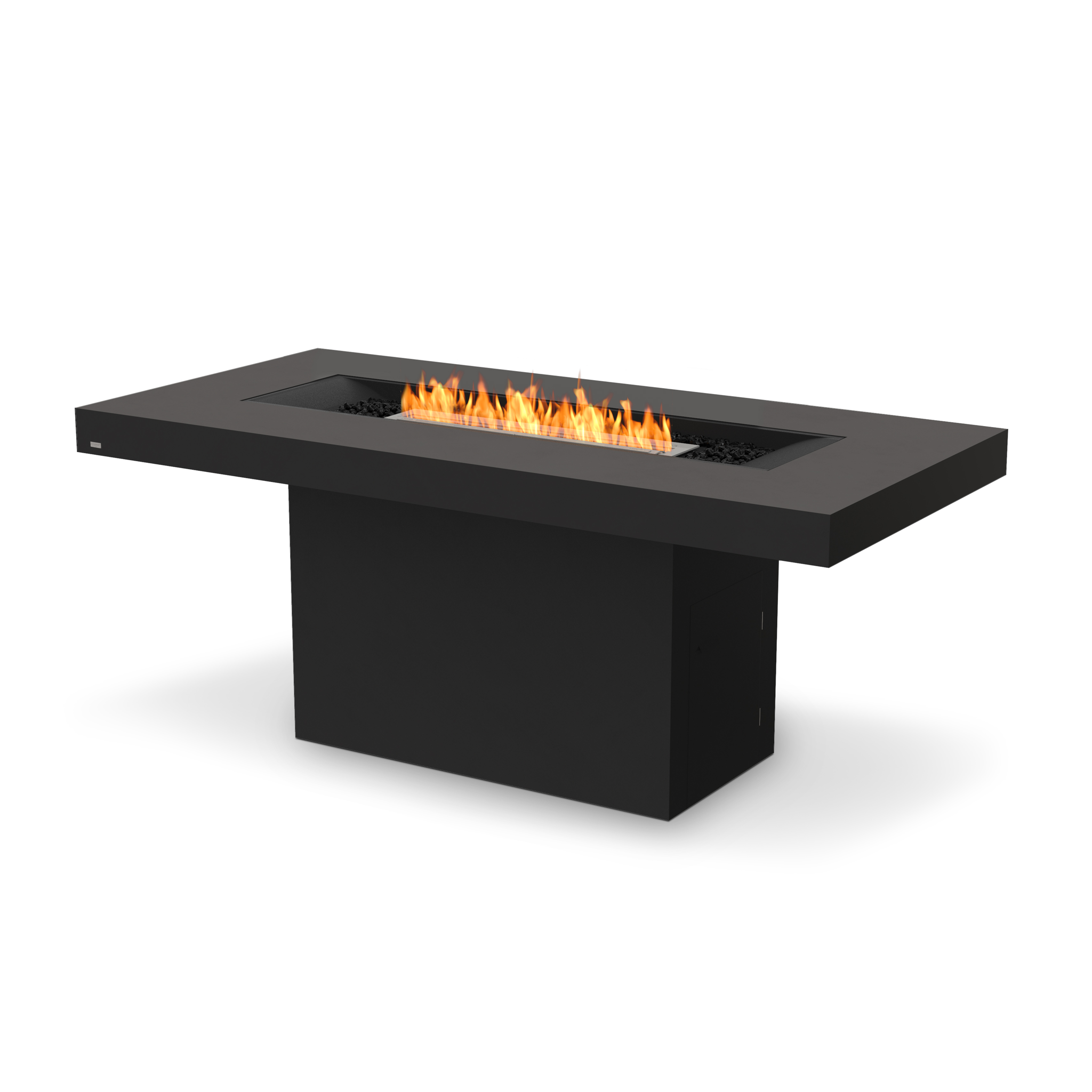 EcoSmart Fire 89" Gin 90 Bar Height Fire Pit Table with Ethanol Burner – Handcrafted Concrete Design by Mad Design Group