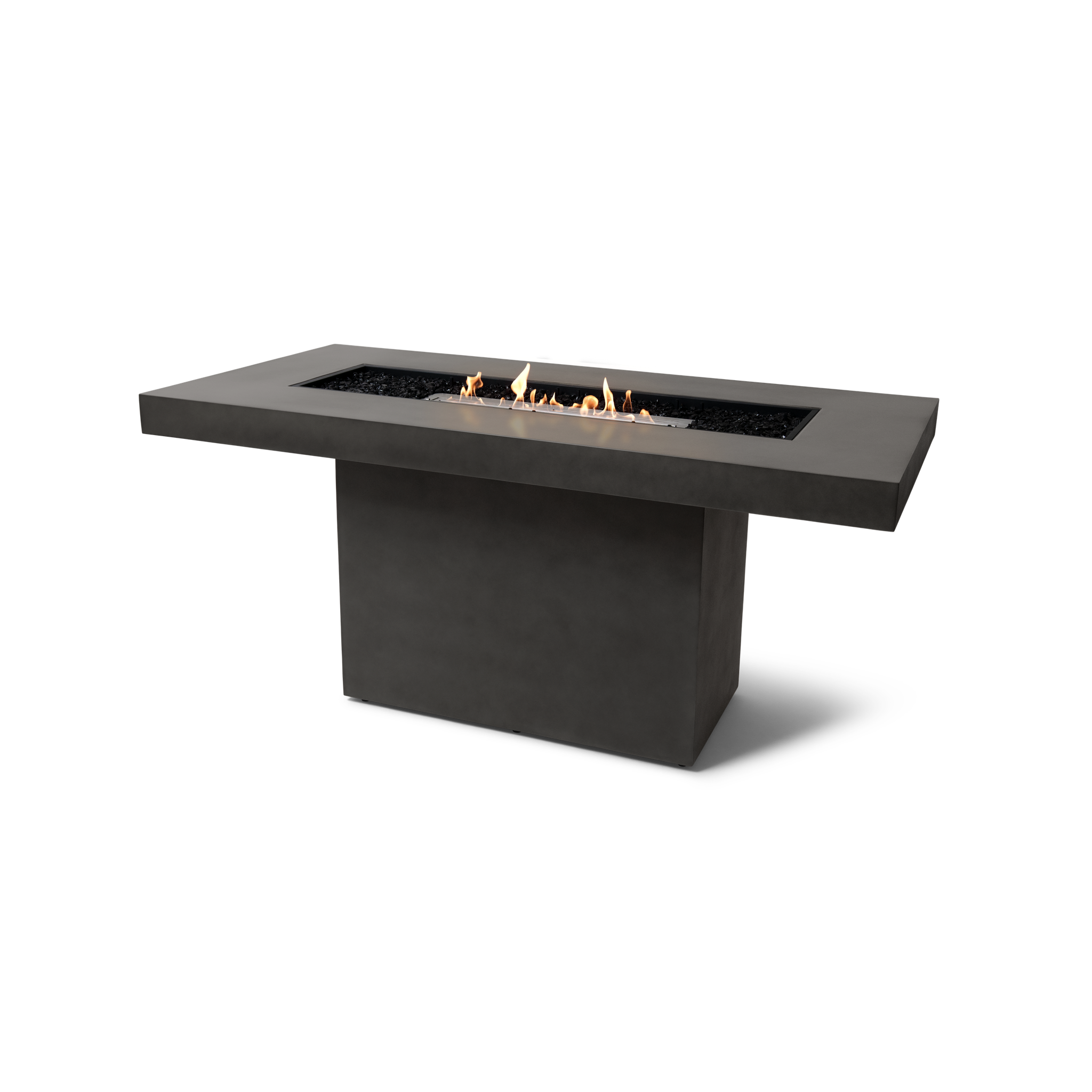EcoSmart Fire 89" Gin 90 Bar Height Fire Pit Table with Ethanol Burner – Handcrafted Concrete Design by Mad Design Group