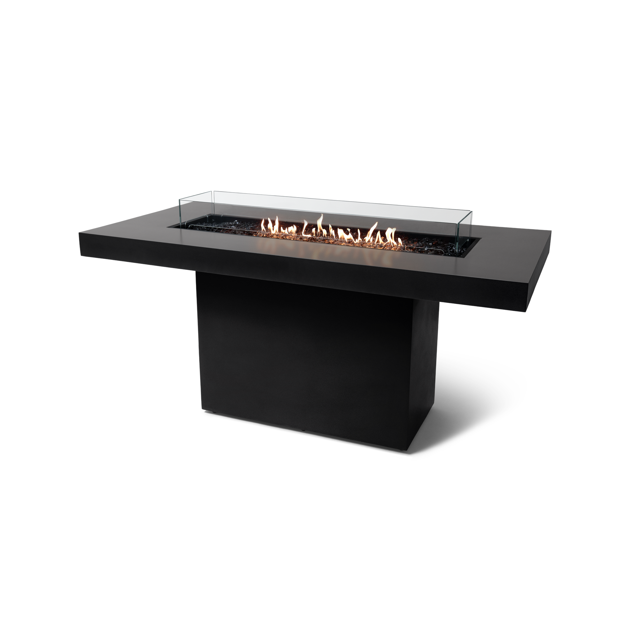 EcoSmart Fire 89" Gin 90 Bar Height Fire Pit Table with Gas LP/NG Burner – Outdoor Concrete Design by Mad Design Group