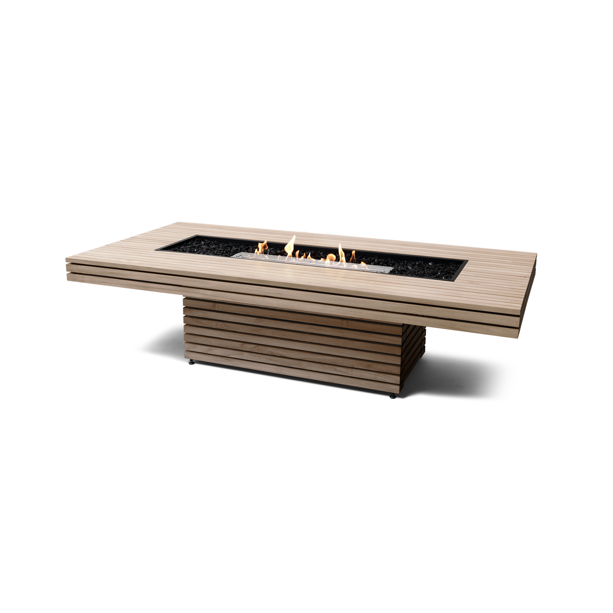 EcoSmart Fire 89" Gin 90 Chat Height Fire Pit Table with Ethanol Burner – Handcrafted Concrete Design by Mad Design Group
