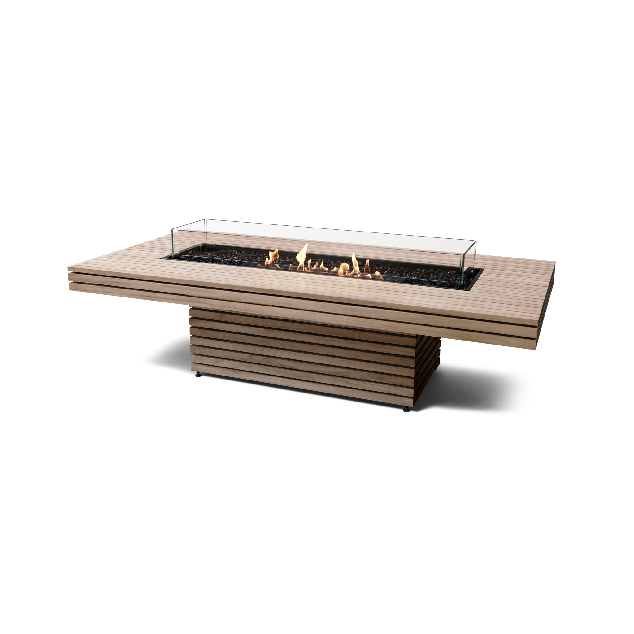 EcoSmart Fire 89" Gin 90 Chat Height Fire Pit Table with Ethanol Burner – Handcrafted Concrete Design by Mad Design Group