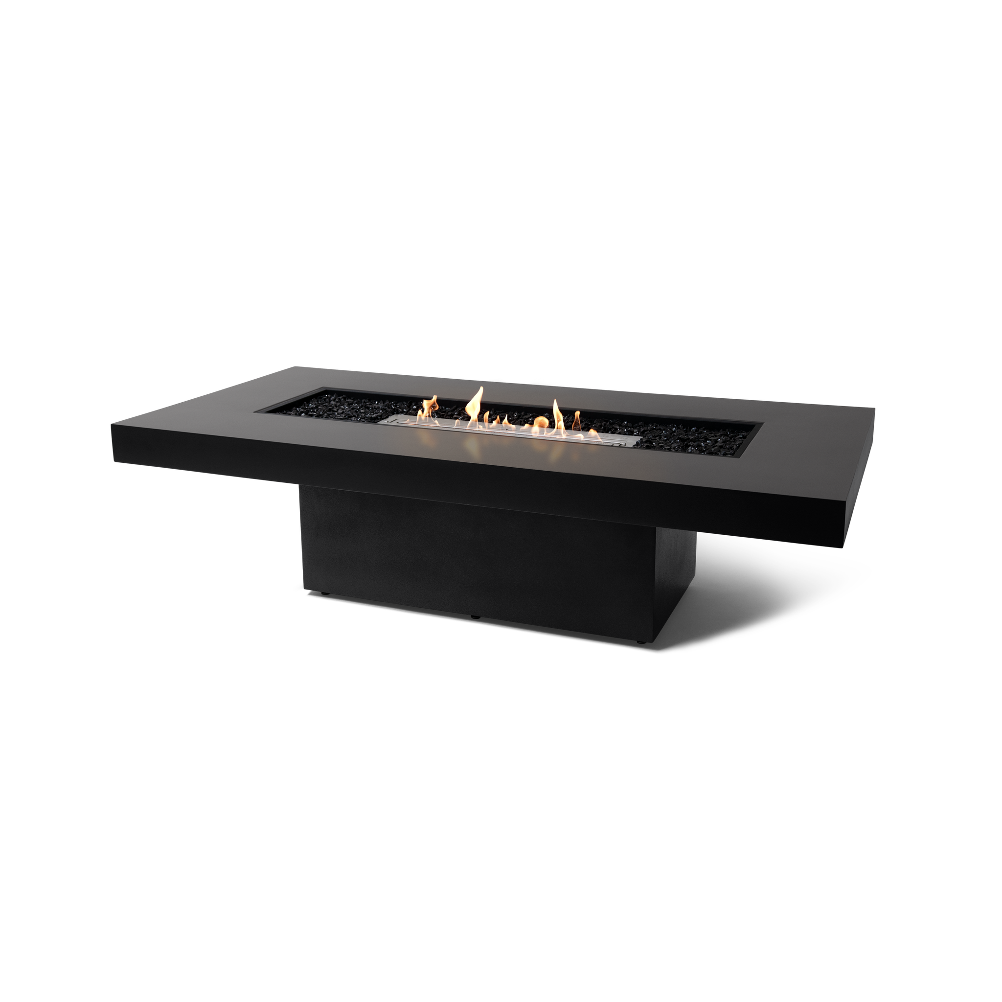 EcoSmart Fire 89" Gin 90 Chat Height Fire Pit Table with Ethanol Burner – Handcrafted Concrete Design by Mad Design Group
