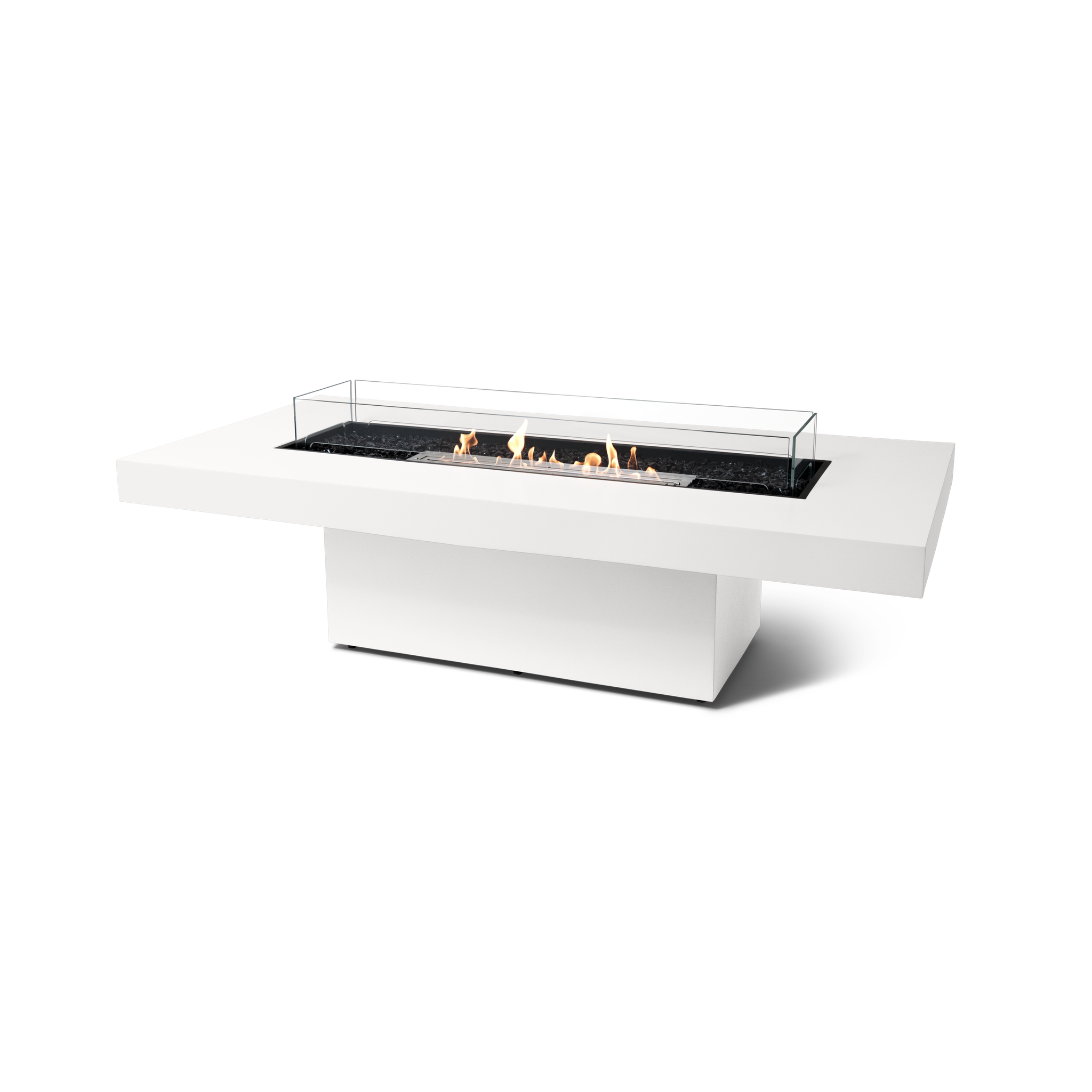 EcoSmart Fire 89" Gin 90 Chat Height Fire Pit Table with Ethanol Burner – Handcrafted Concrete Design by Mad Design Group