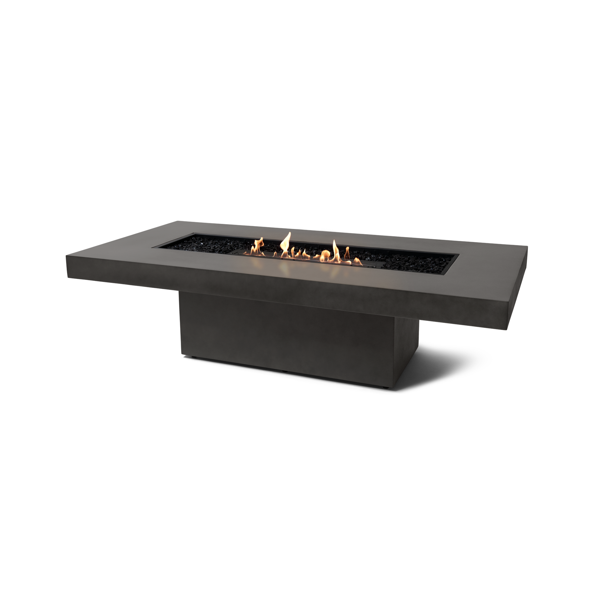 EcoSmart Fire 89" Gin 90 Chat Height Fire Pit Table with Ethanol Burner – Handcrafted Concrete Design by Mad Design Group