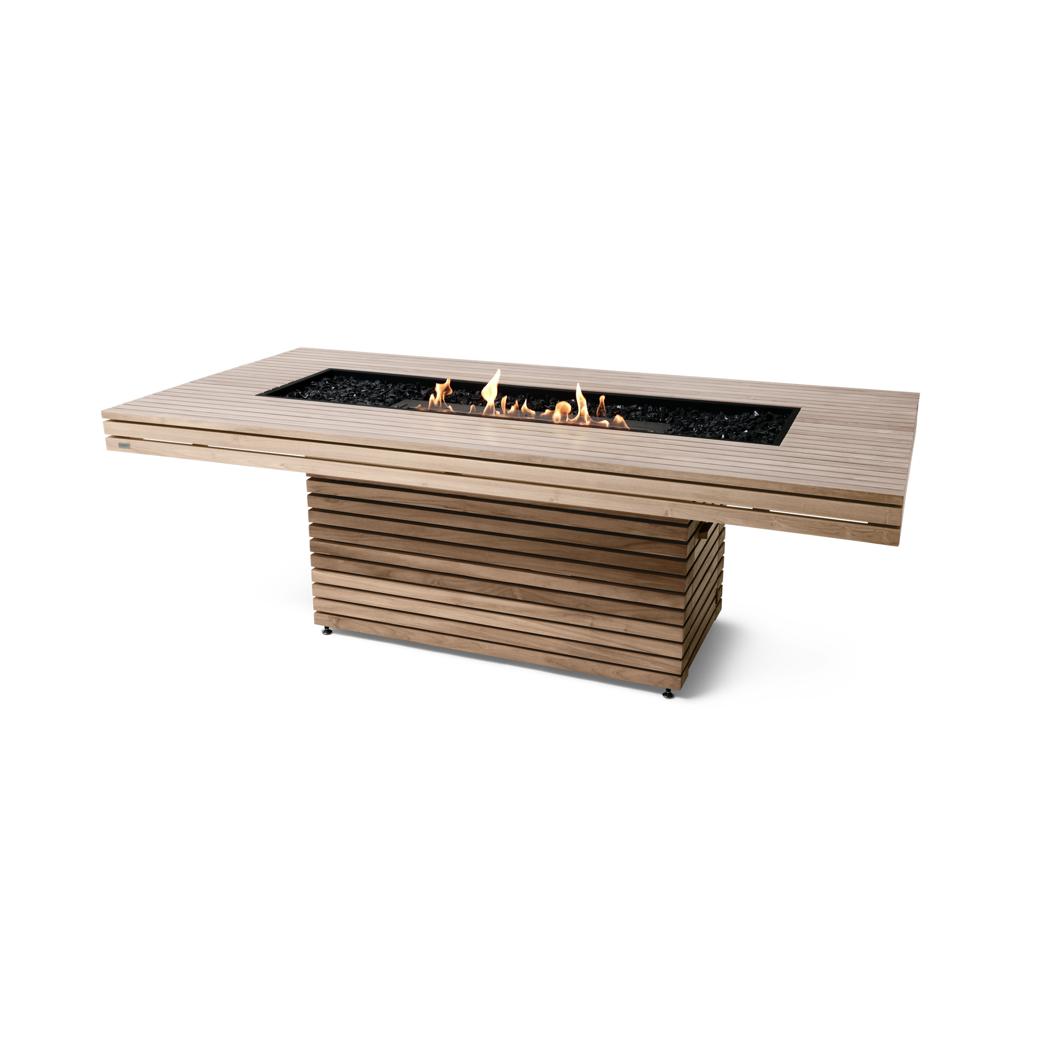 EcoSmart Fire 89" Gin 90 Dining Height Fire Pit Table with Ethanol Burner – Handcrafted Concrete Design by Mad Design Group