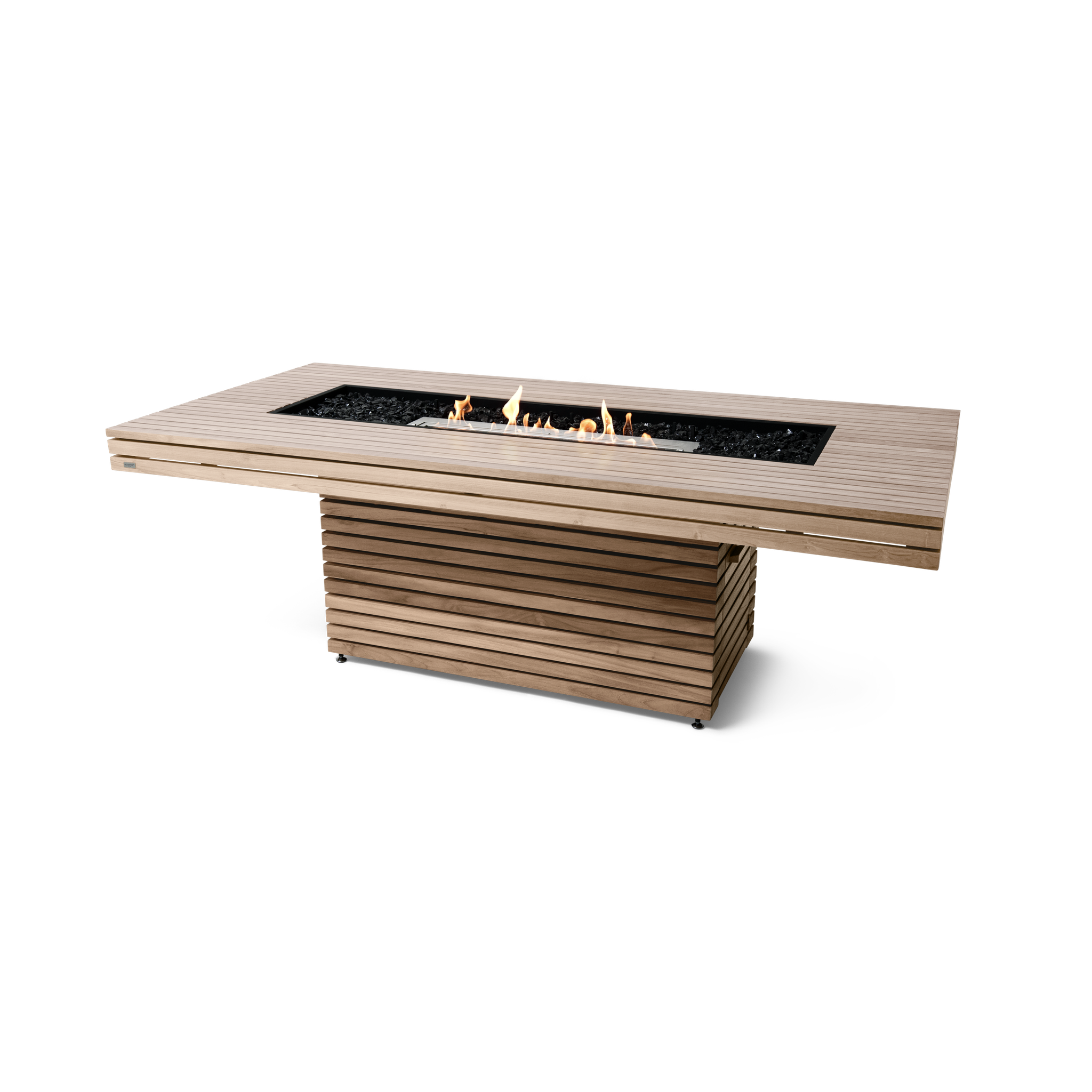 EcoSmart Fire 89" Gin 90 Dining Height Fire Pit Table with Ethanol Burner – Handcrafted Concrete Design by Mad Design Group