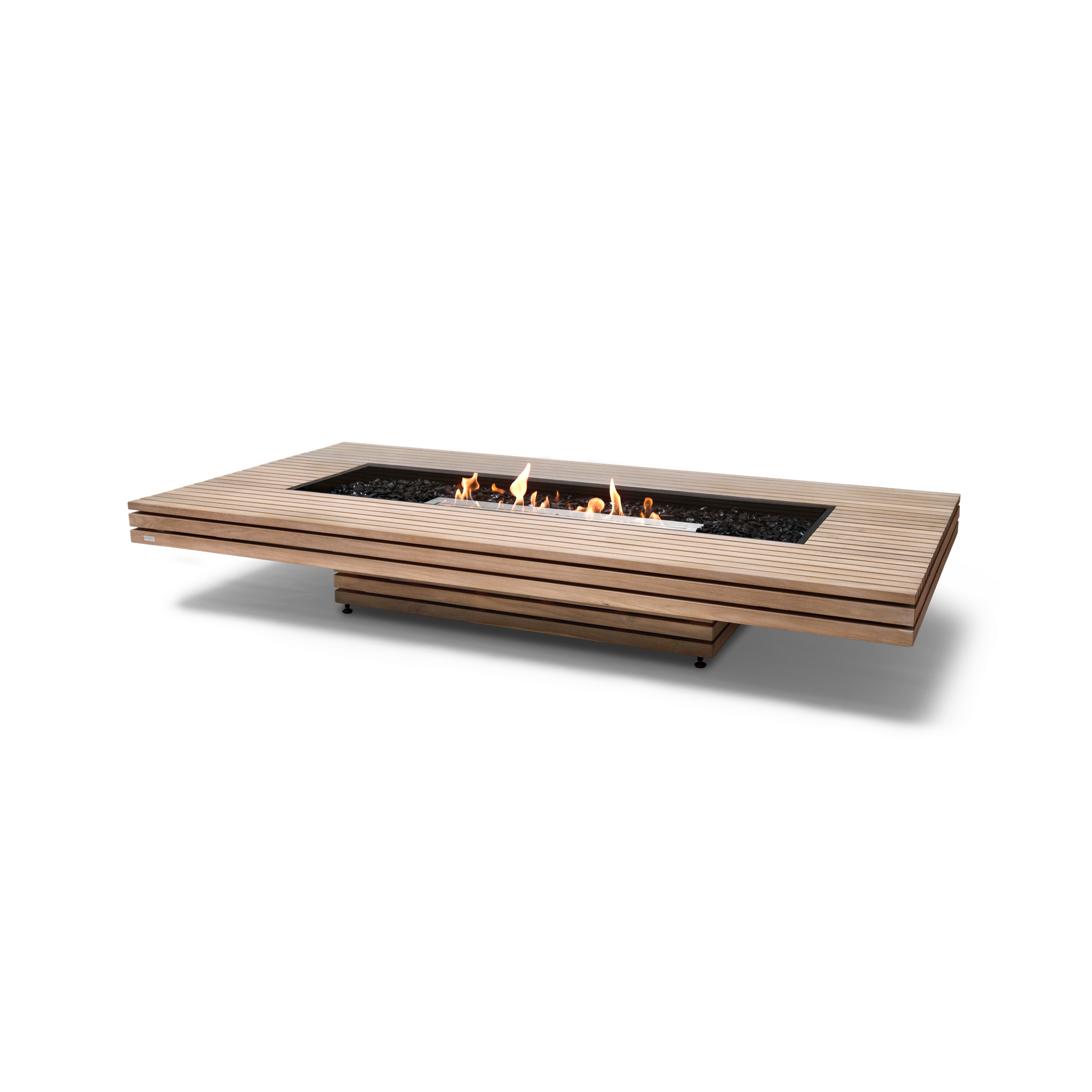 EcoSmart Fire 89" Gin 90 Low Height Fire Pit Table with Ethanol Burner – Handcrafted Concrete Design by Mad Design Group