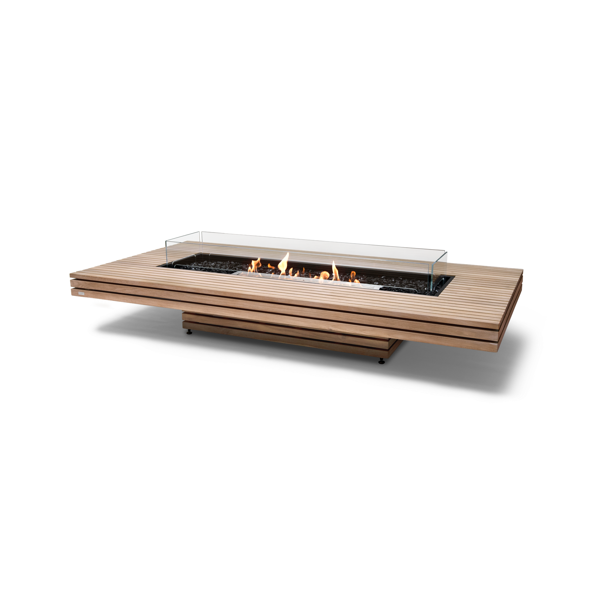 EcoSmart Fire 89" Gin 90 Low Height Fire Pit Table with Ethanol Burner – Handcrafted Concrete Design by Mad Design Group