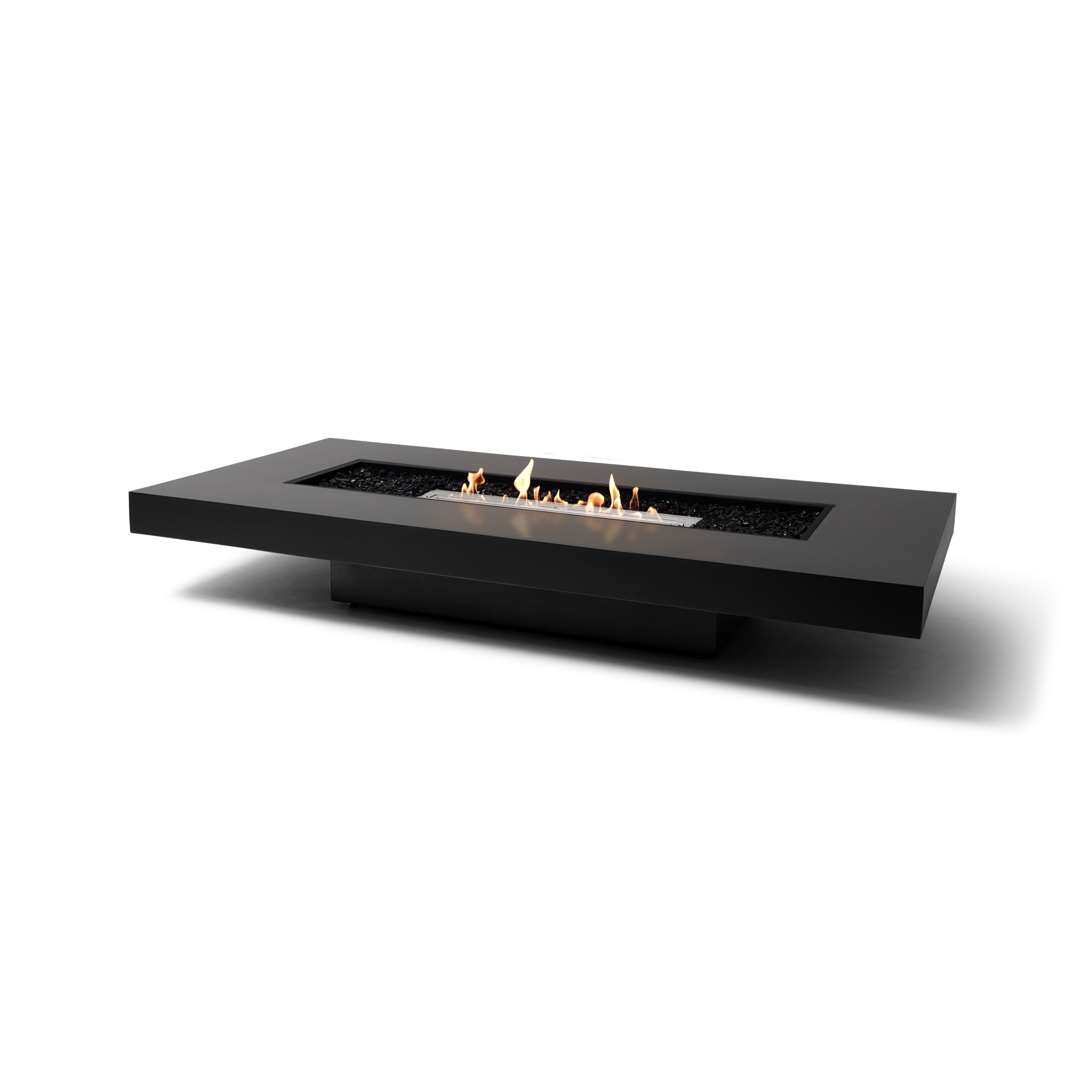 EcoSmart Fire 89" Gin 90 Low Height Fire Pit Table with Ethanol Burner – Handcrafted Concrete Design by Mad Design Group