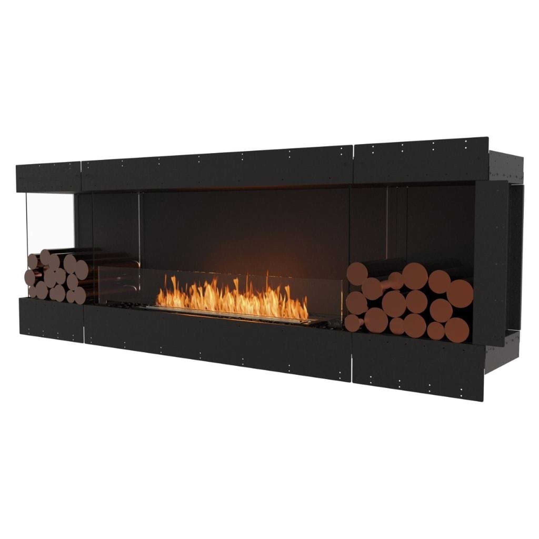EcoSmart Fire Flex 86LC/86RC 91" Ethanol Fireplace Insert with Decorative Box and Adjustable Flame by Mad Design Group