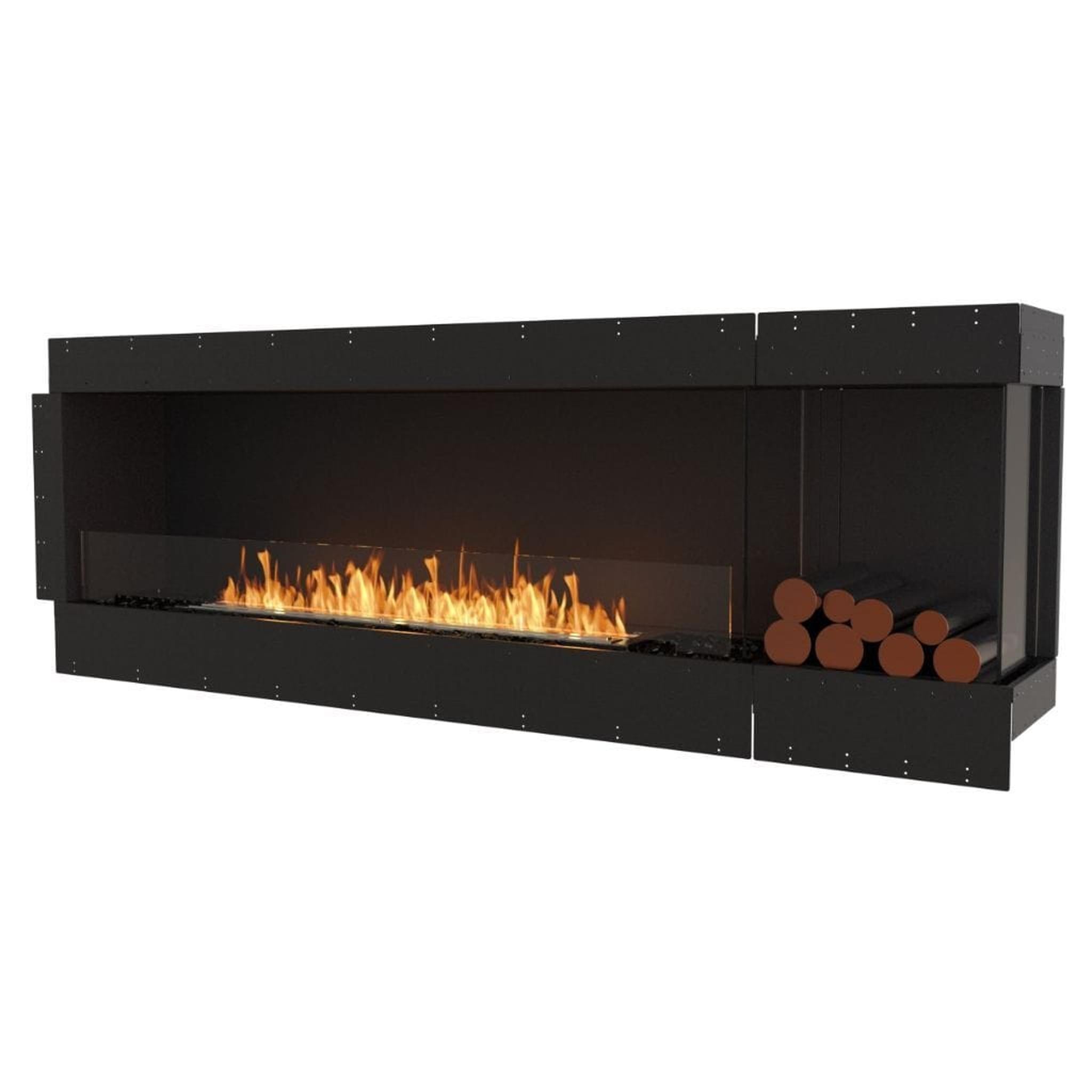 EcoSmart Fire Flex 86LC/86RC 91" Ethanol Fireplace Insert with Decorative Box and Adjustable Flame by Mad Design Group