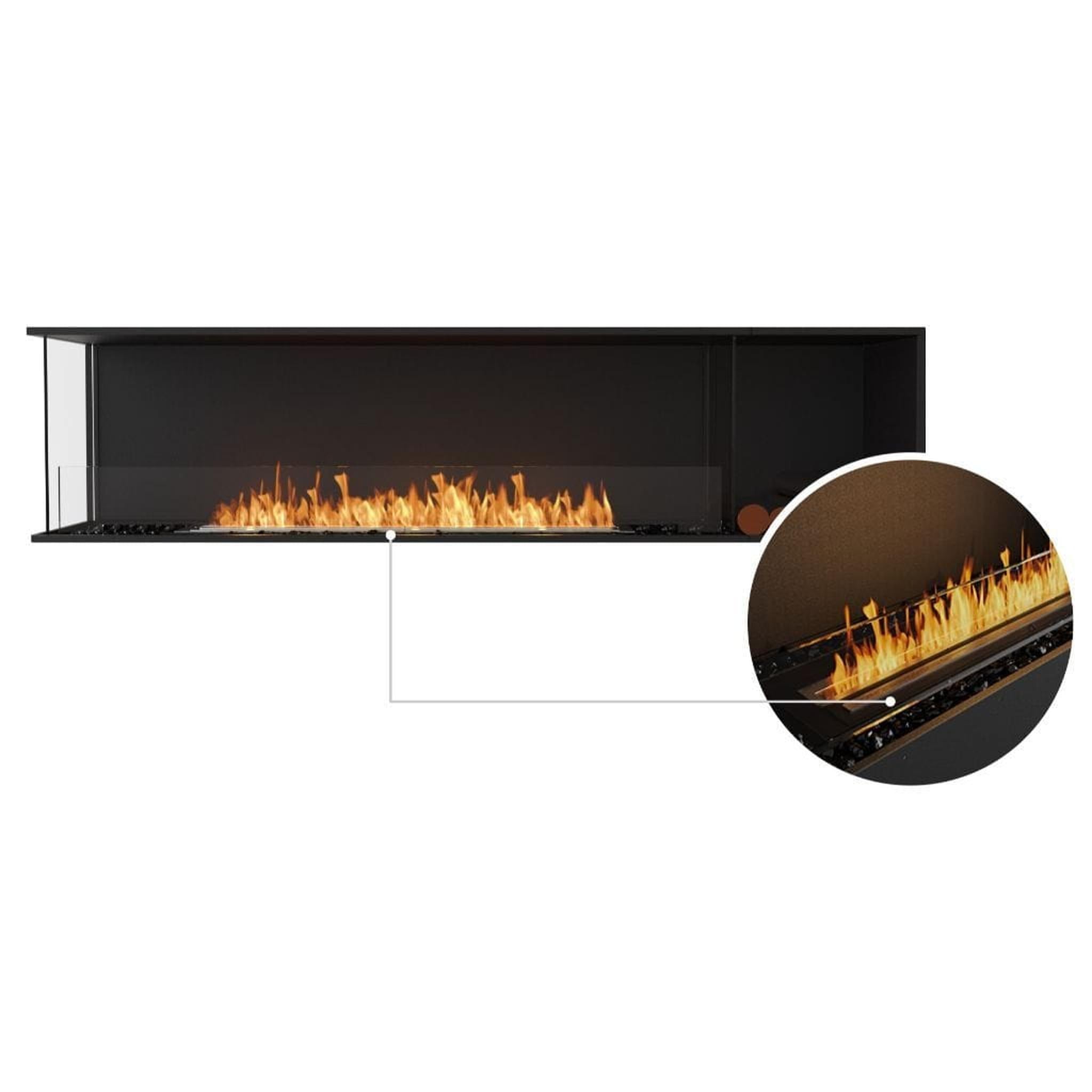 EcoSmart Fire Flex 86LC/86RC 91" Ethanol Fireplace Insert with Decorative Box and Adjustable Flame by Mad Design Group